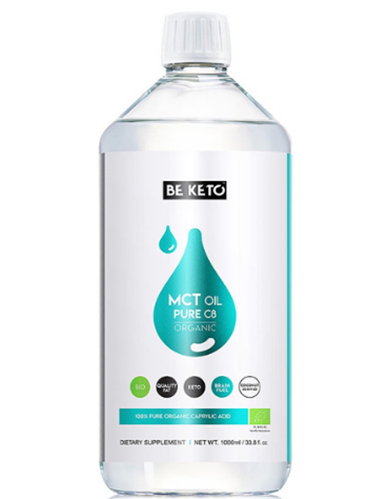 BeKeto Olej MCT 100% C8, płyn 1000 ml