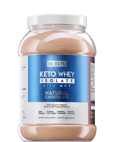 BeKeto Izolat Białka z MCT Smak Naturalnej Czekolady, proszek 800 g