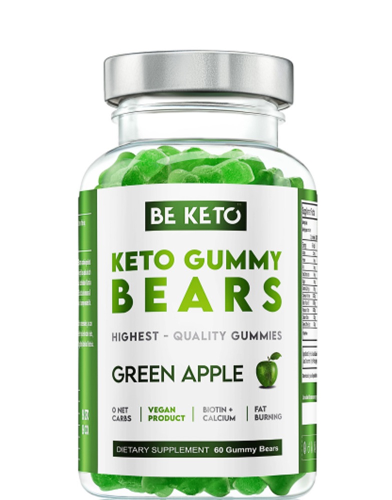 BeKeto Żelki z Biotyną Zielone jabłko, 60 szt.