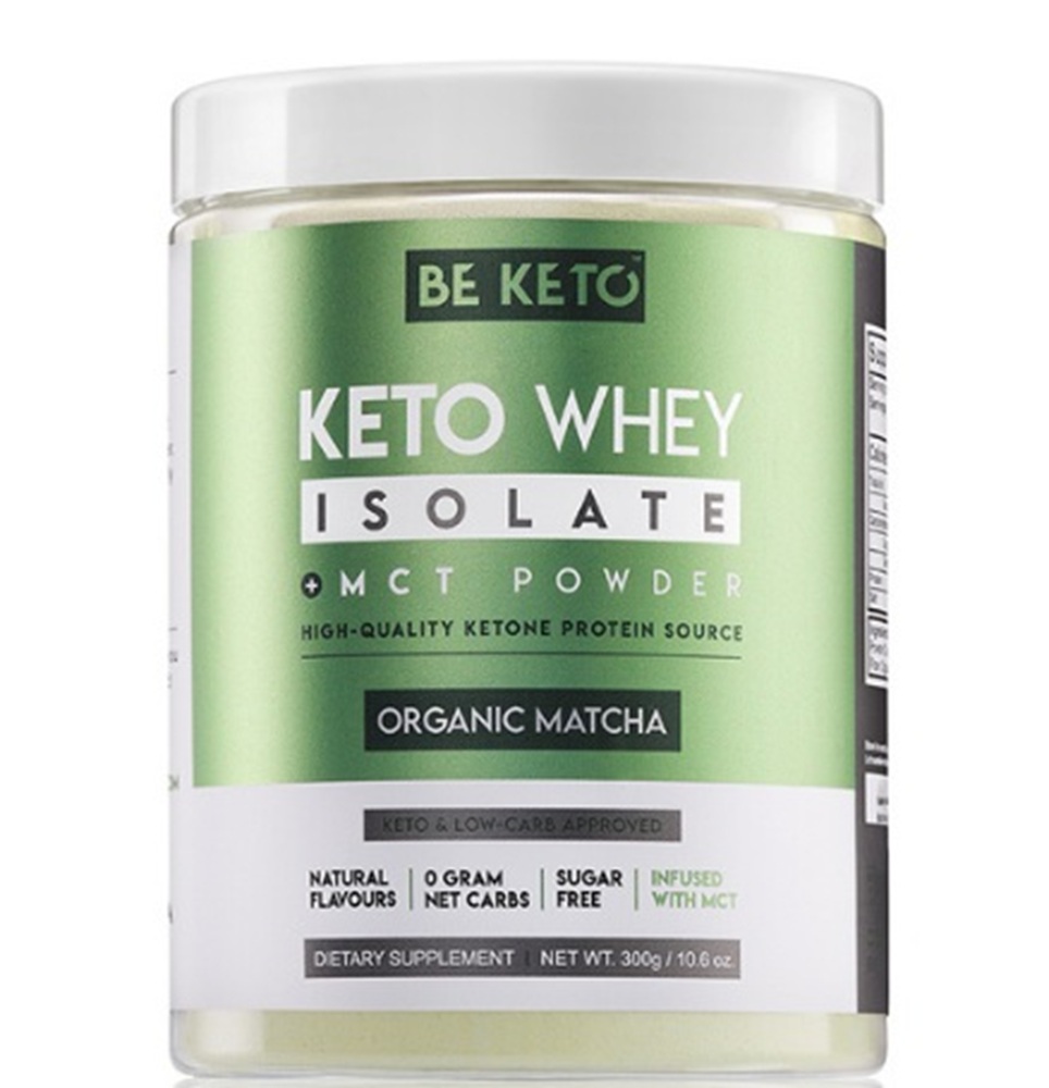 BeKeto Izolat Białka z MCT Smak Matcha, proszek 300 g