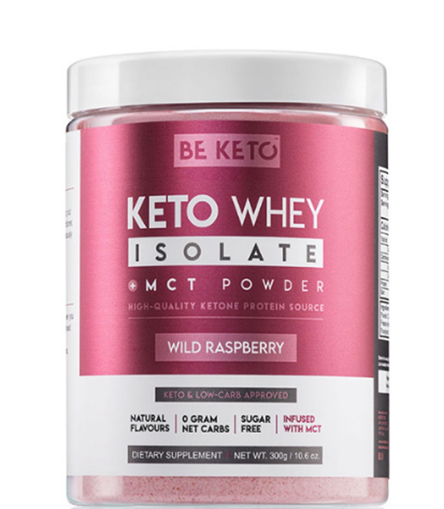 BeKeto Izolat Białka z MCT Smak Dzika Malina, proszek 300 g