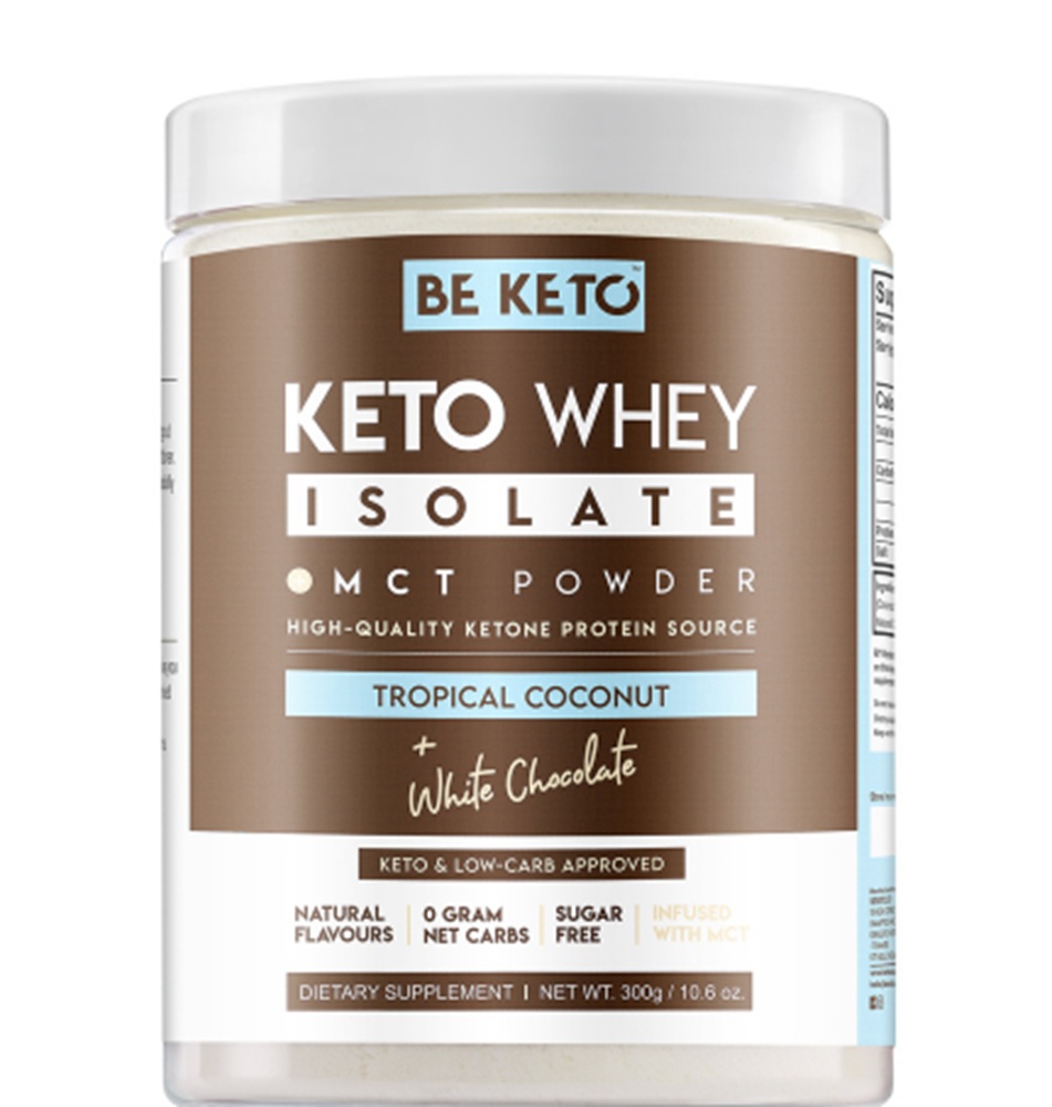 BeKeto Izolat Białka z MCT Smak Kokos i Baiła Czekolada, proszek 300 g