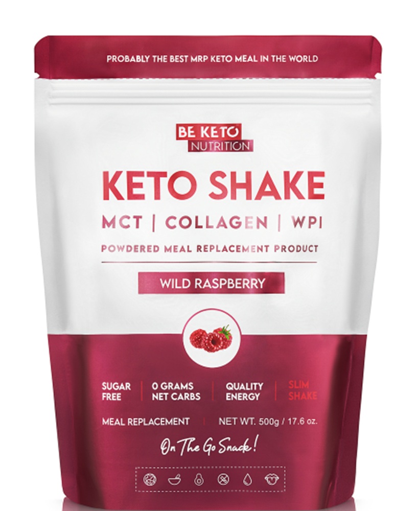 BeKeto Diet Keto Shake Dzika Malina, proszek 500 g