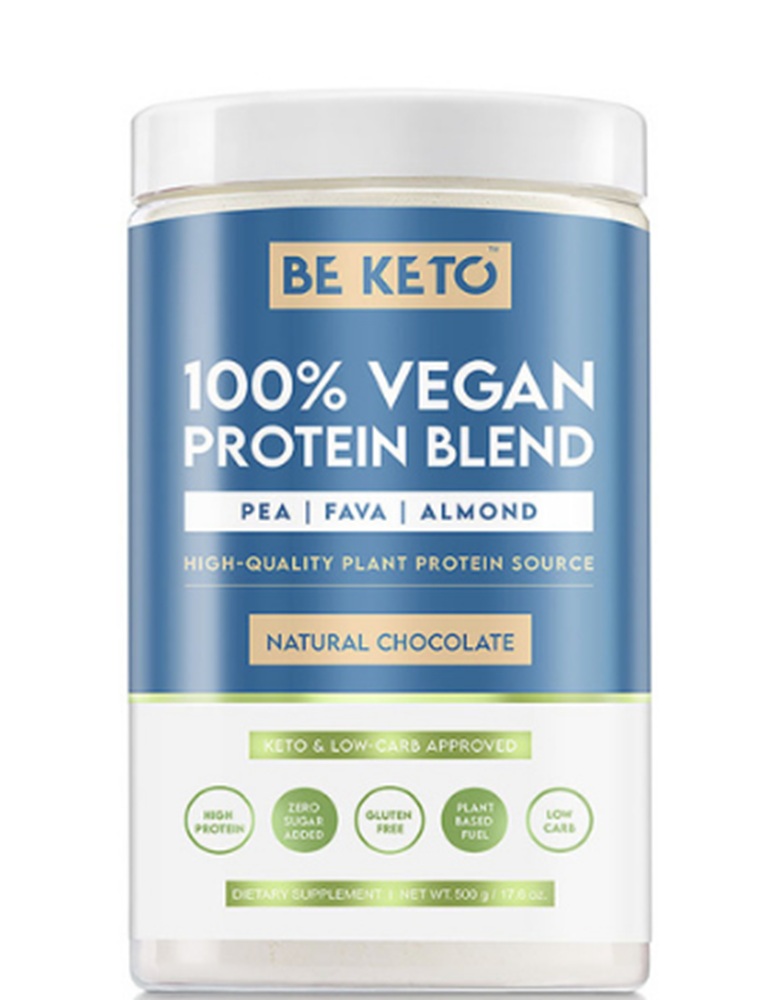 BeKeto Wegańskie Białko Smak Naturalna Czekolada, proszek 500 g