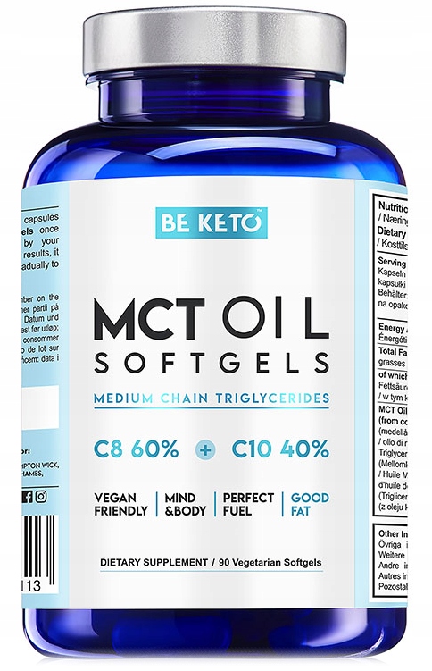 BeKeto Olej MCT C8+C10, kapsułki 90 szt.
