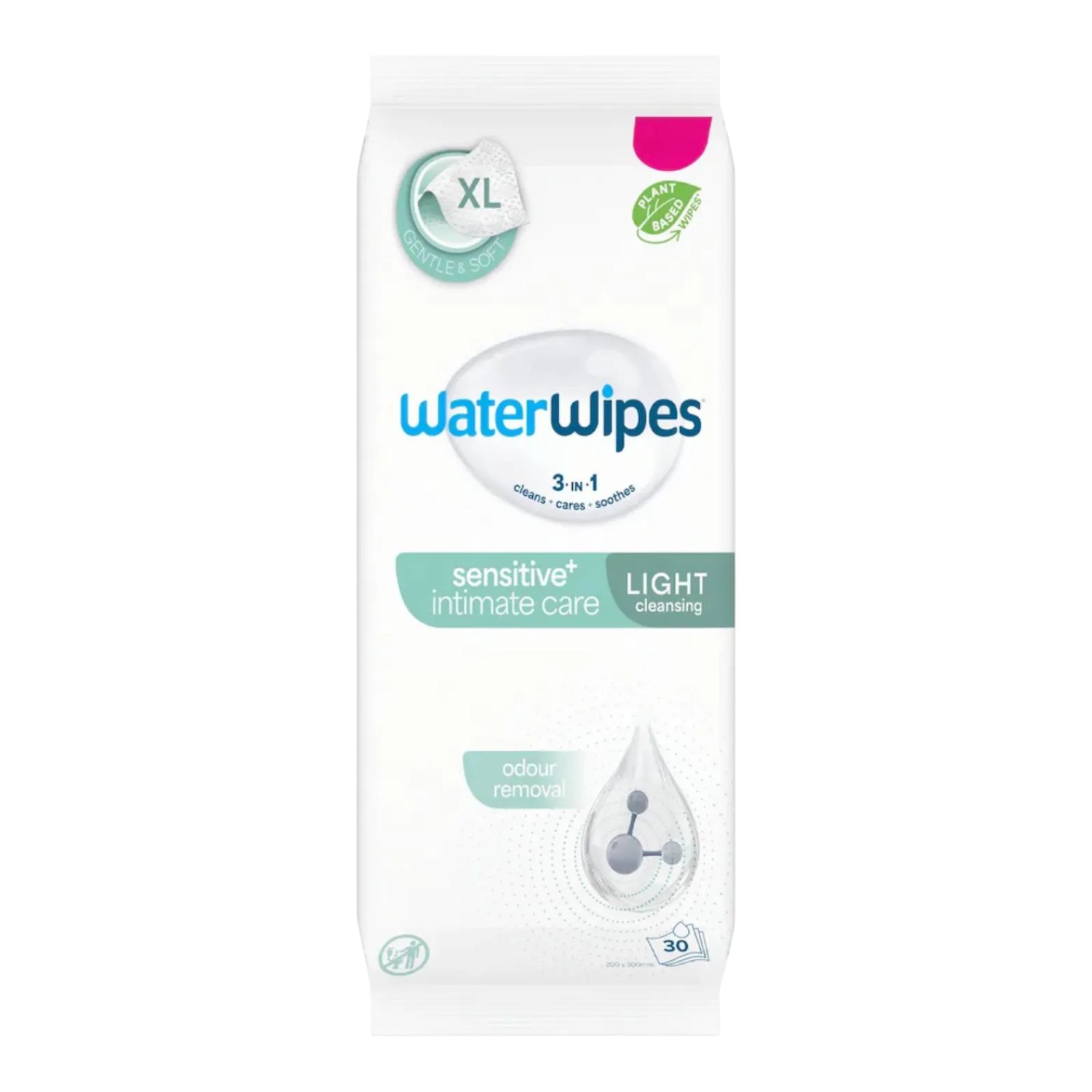 Water Wipes Body&Intimate Light Chusteczki do higieny intymnej, 30 szt.
