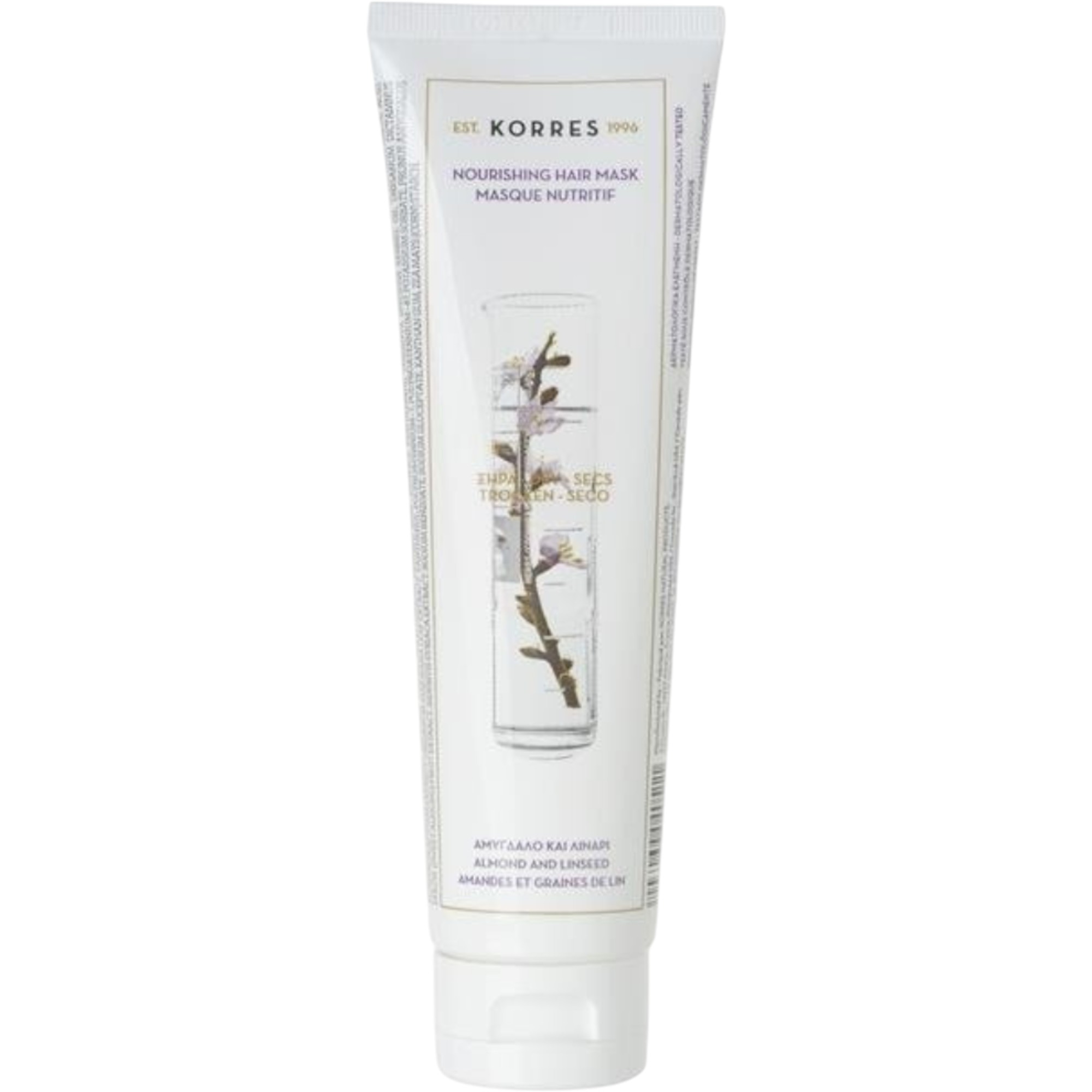 Korres Maska z wyciągiem z migdałów i olejem lnianym do włosów suchych 