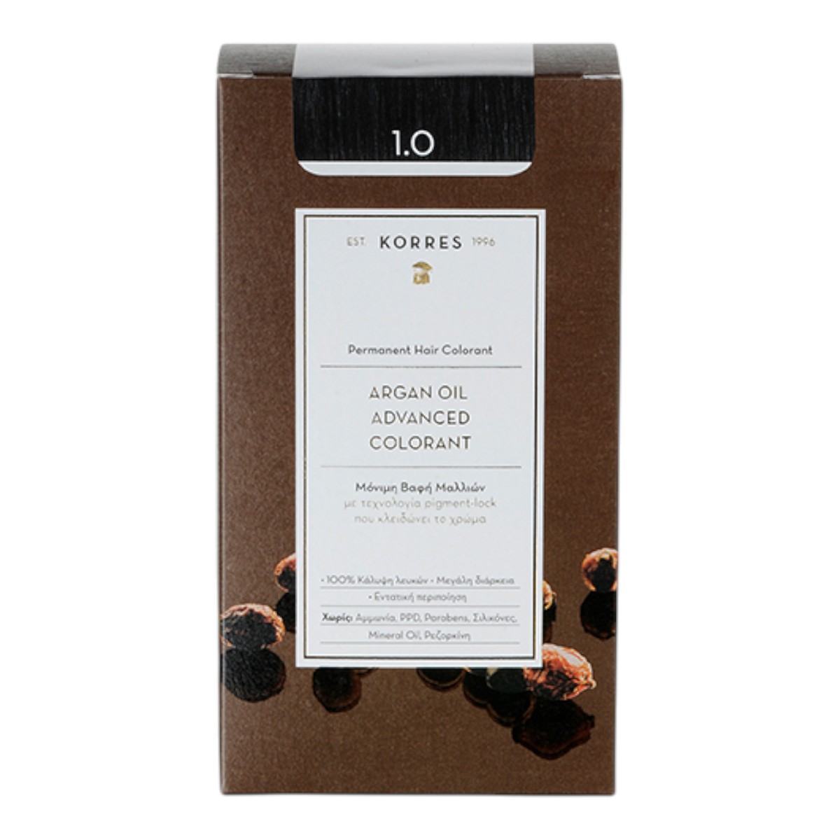 Korres Argan Oil Farba do włosów 1.0 Black