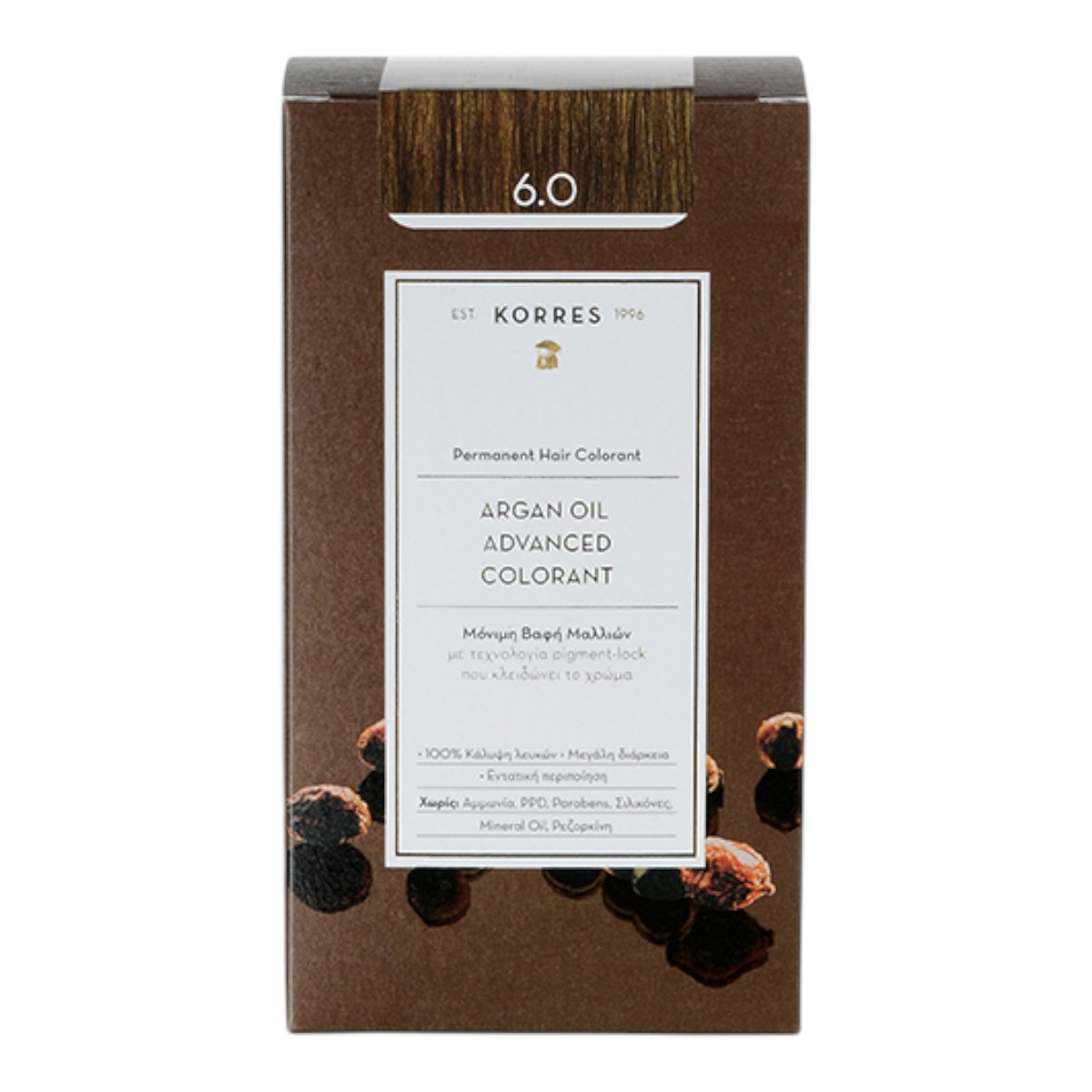 Korres Argan Oil Farba do włosów 6.0 Dark Blonde