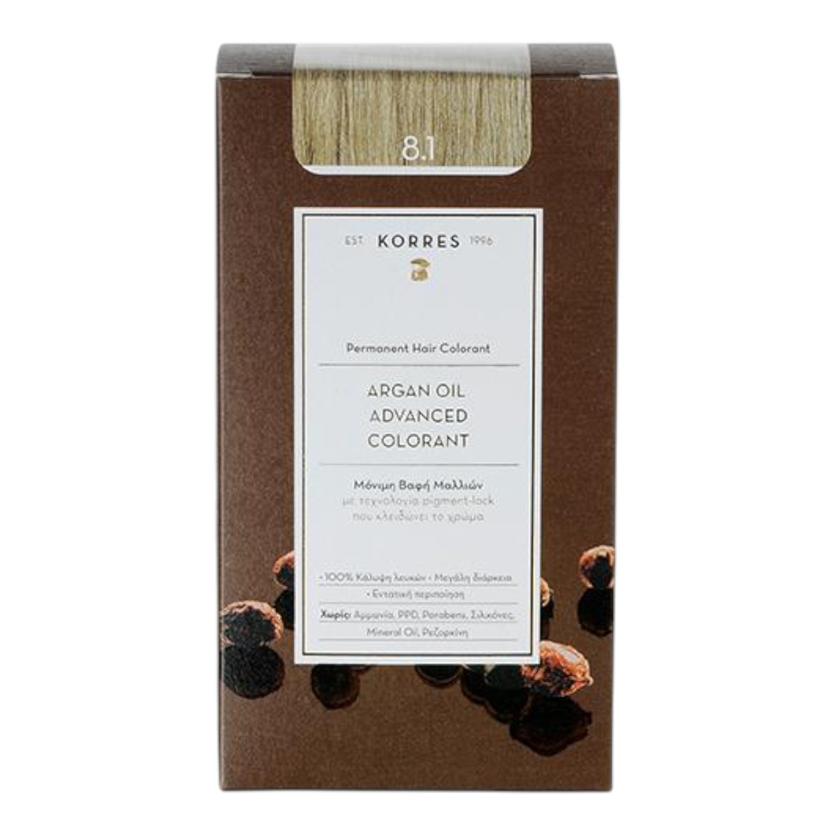 Korres Argan Oil Farba do włosów 8.1 Ash Light Blonde