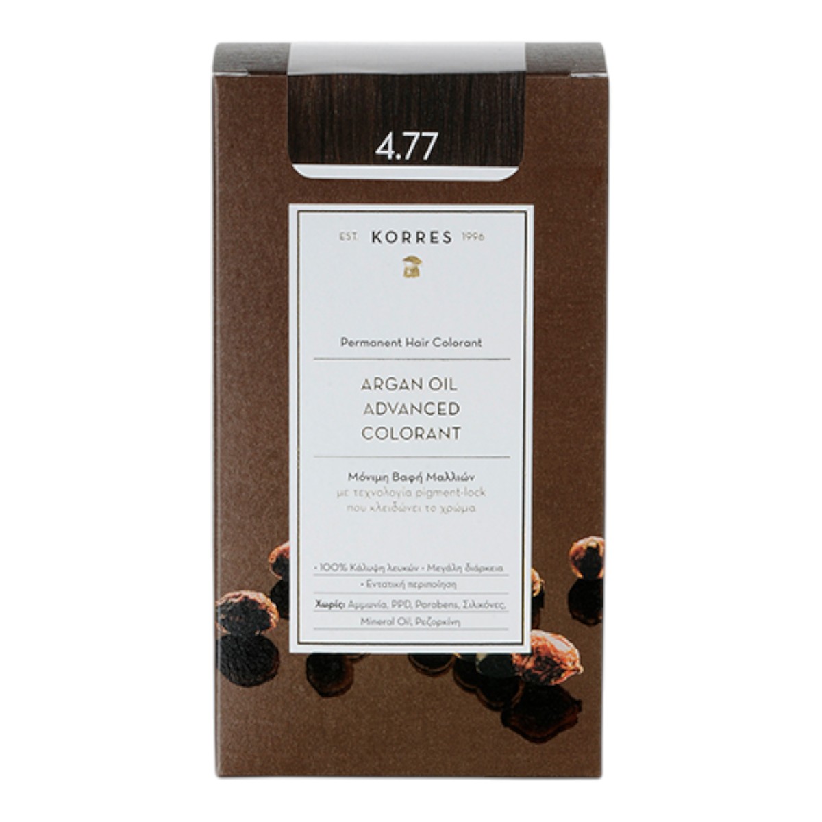 Korres Argan Oil Farba do włosów 4.77 Dark Chocolate