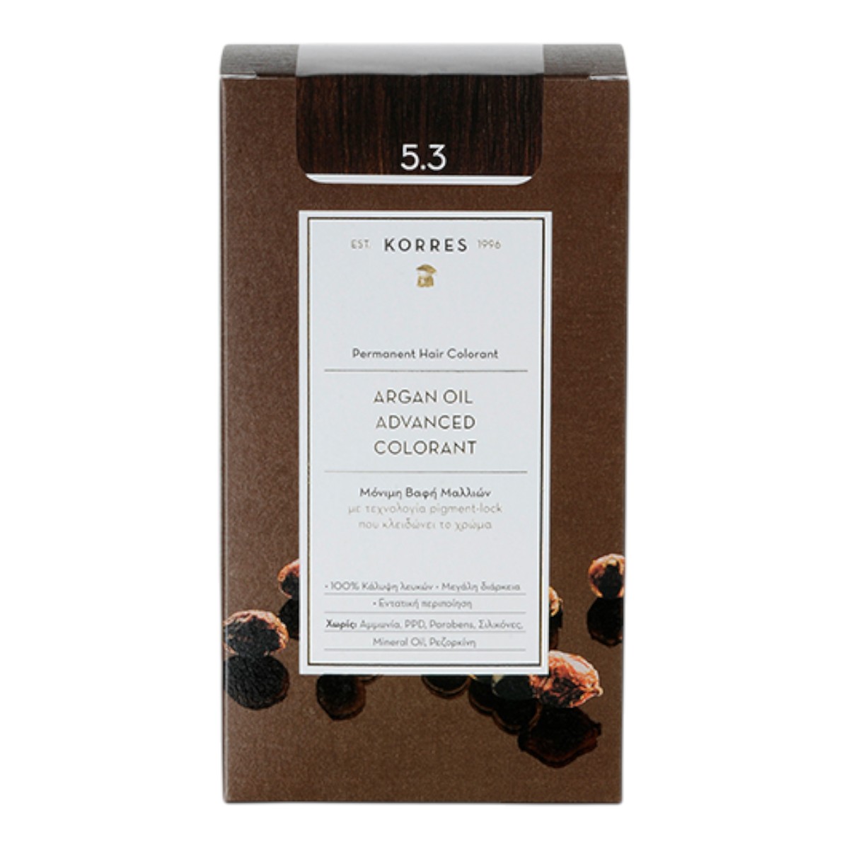 Korres Argan Oil Farba do włosów 5.3 Honey Light Brown