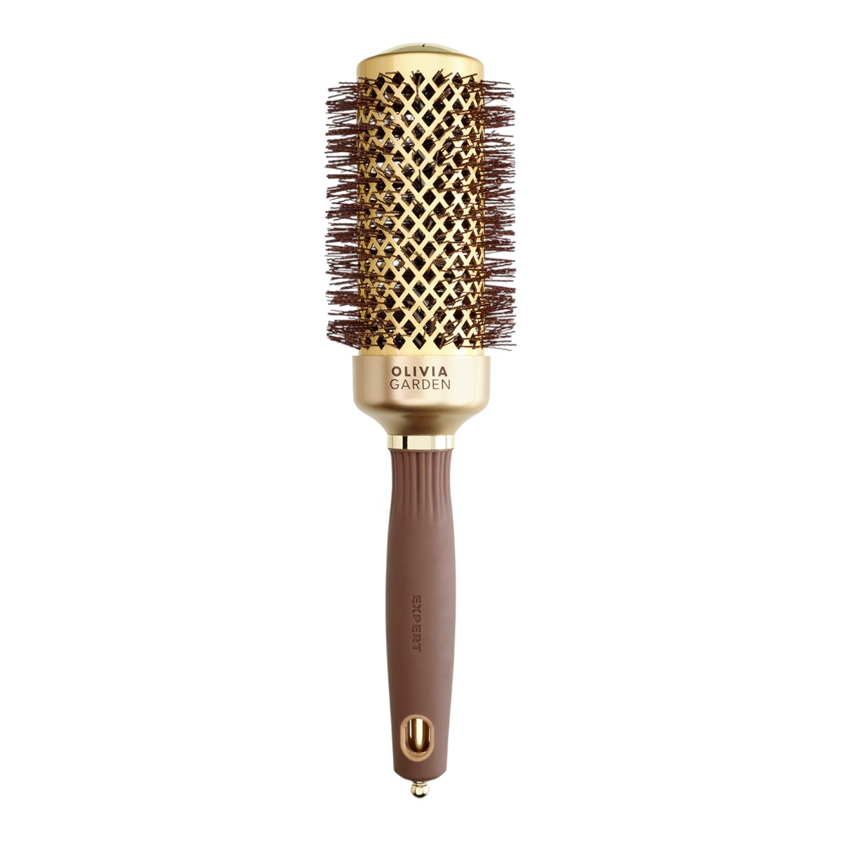 Olivia Garden Expert Blowout Shine Szczotka do modelowania Wavy Bristles Gold & Brown, 45 mm