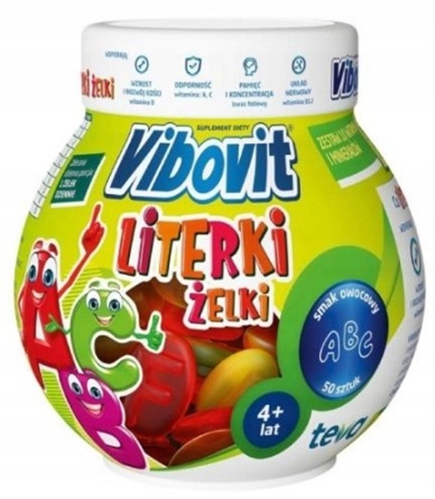 Vibovit literki żelki, 50 szt.