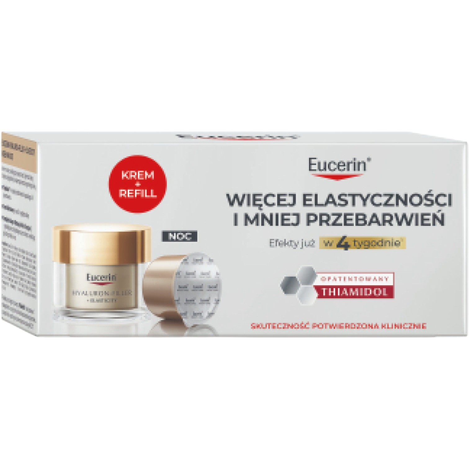 Eucerin Zestaw: Hyaluron-Filler + Elasticity: Krem na noc 50ml + Krem na noc, Refill 50ml