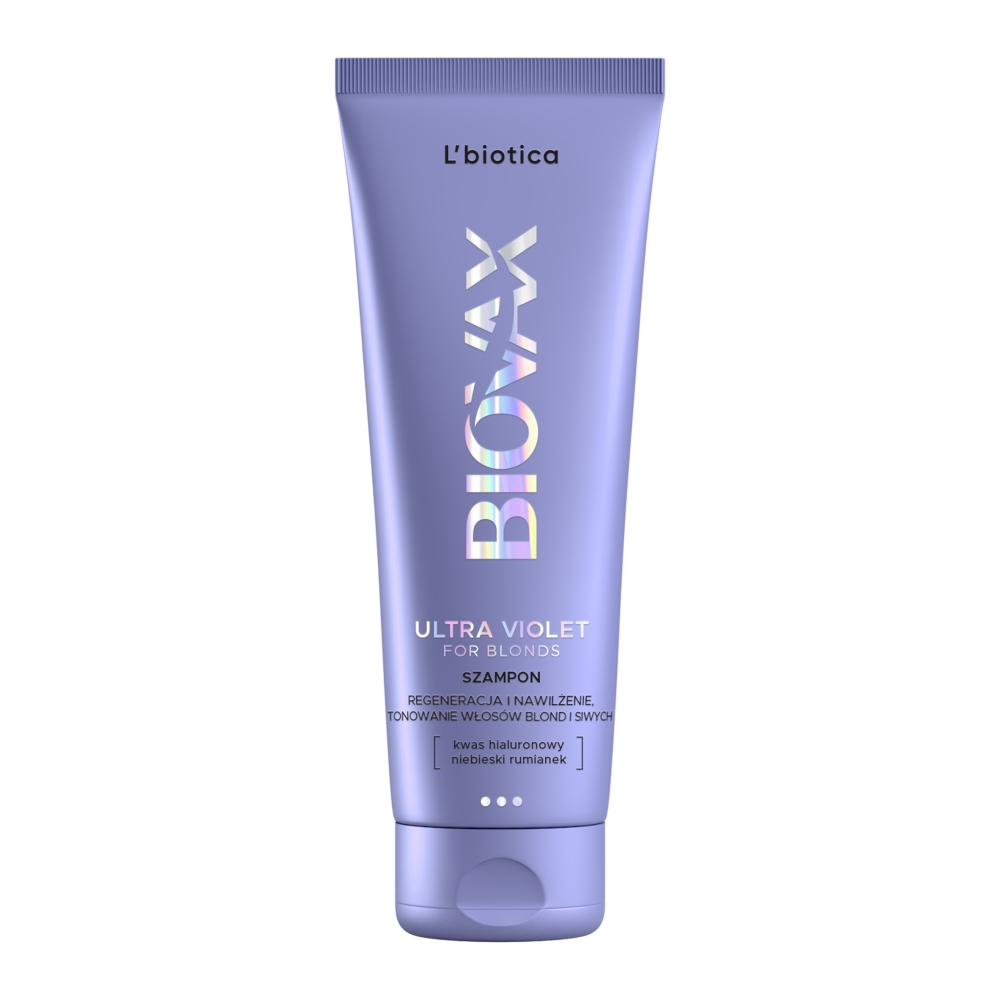 L'biotica Biovax Ultra Violet for Blonds Szampon tonujący do włosów blond i siwych 