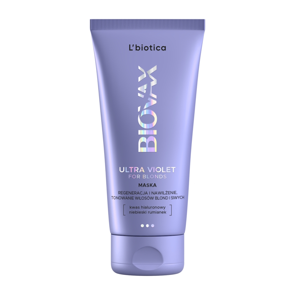 L'biotica Biovax Ultra Violet for Blonds Maska tonująca do włosów blond i siwych