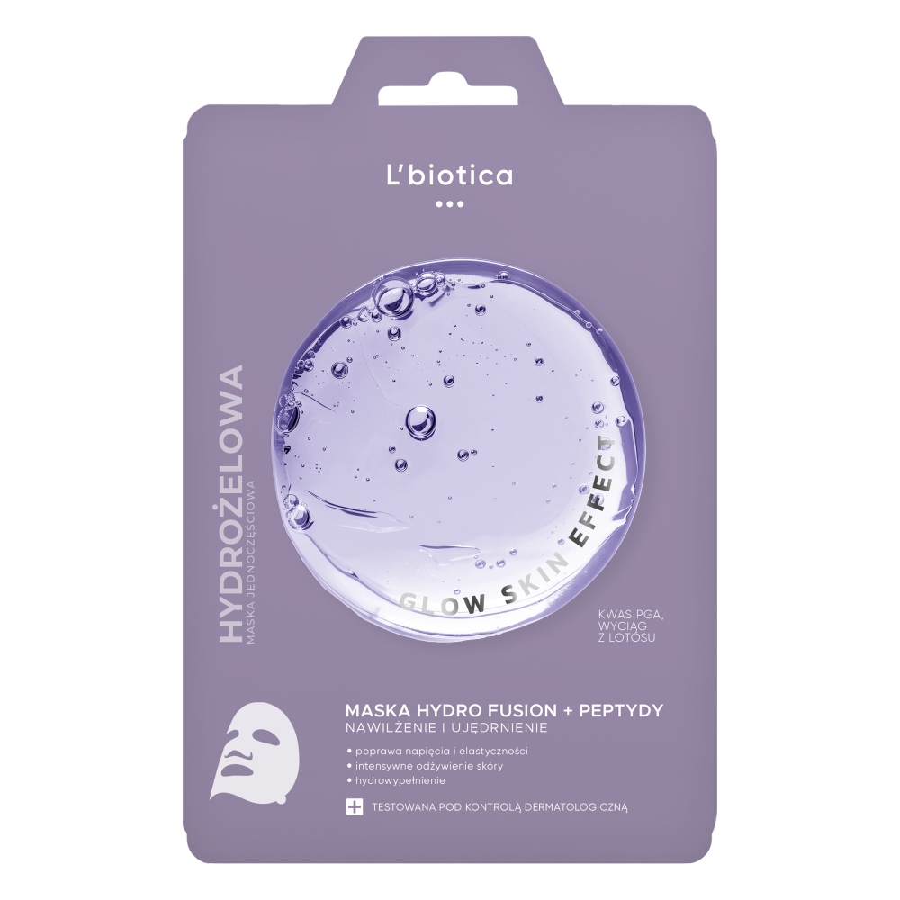 L'biotica PGA Hydro Fusion Hydrożelowa maska do twarzy z peptydami