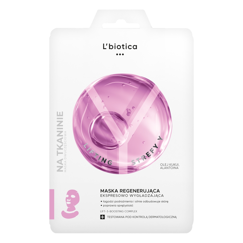 L'biotica Lifting Strefy Y Regenerująca maska do twarzy ekspresowo wygładzająca