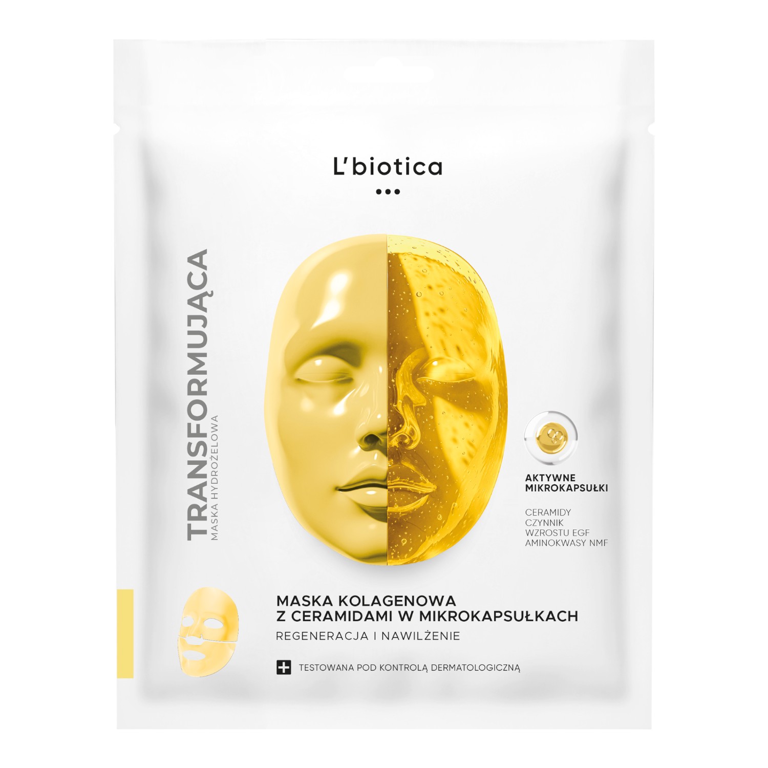 L'biotica Maska kolagenowa z Ceramidami w mikrokapsułkach 