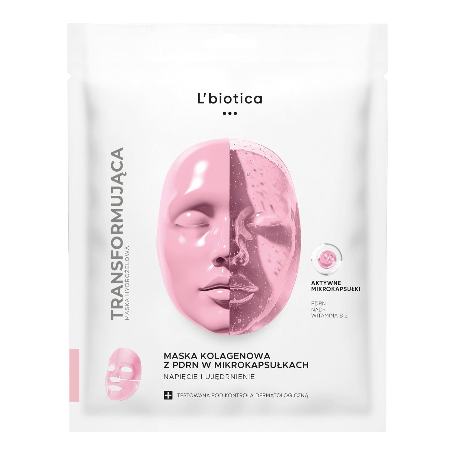 L'biotica Maska kolagenowa z PDRN w mikrokapsułkach