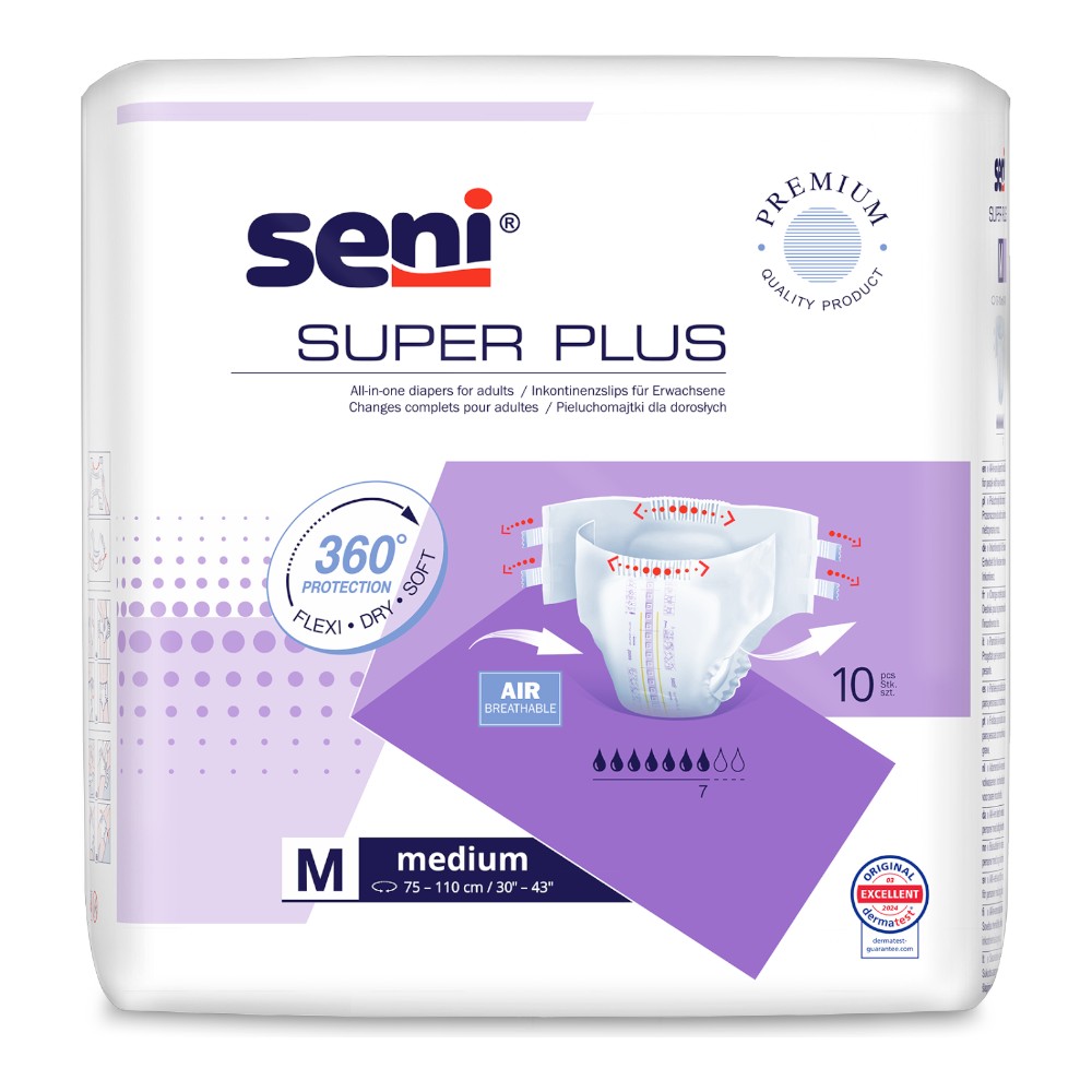 Seni Super Plus M Pieluchomajtki, 10 szt.