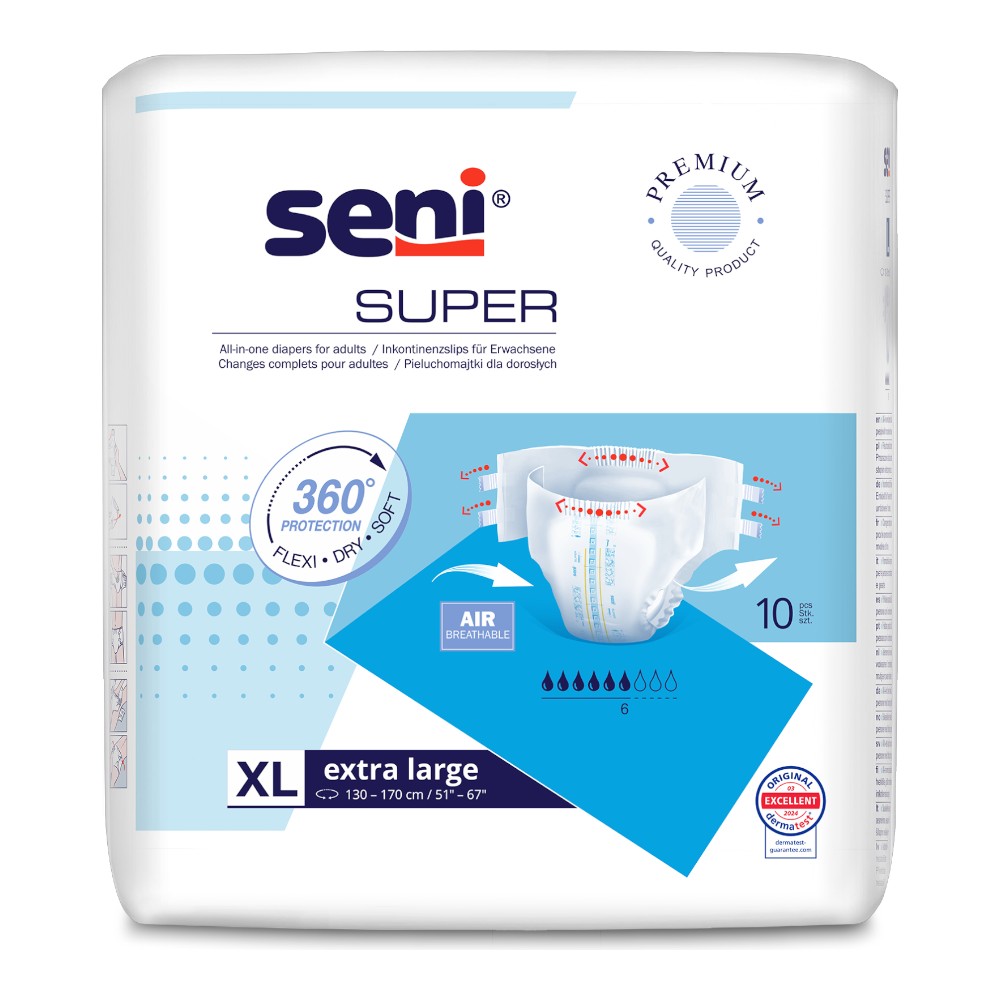 Seni Super XL Pieluchomajtki, 10 szt.