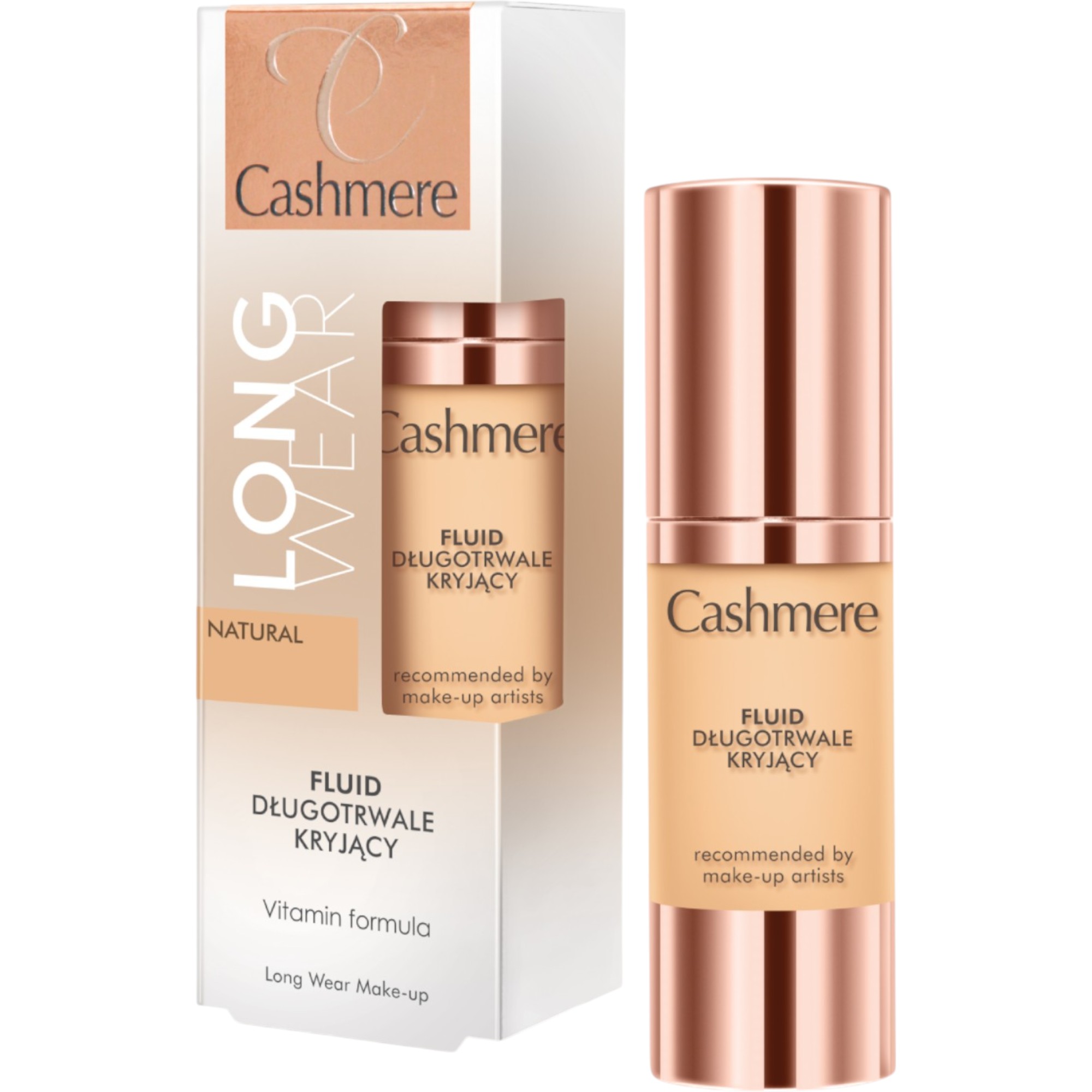 Cashmere Long Wear Make-up, fluid długotrwale kryjący Natural, 30 ml Natural