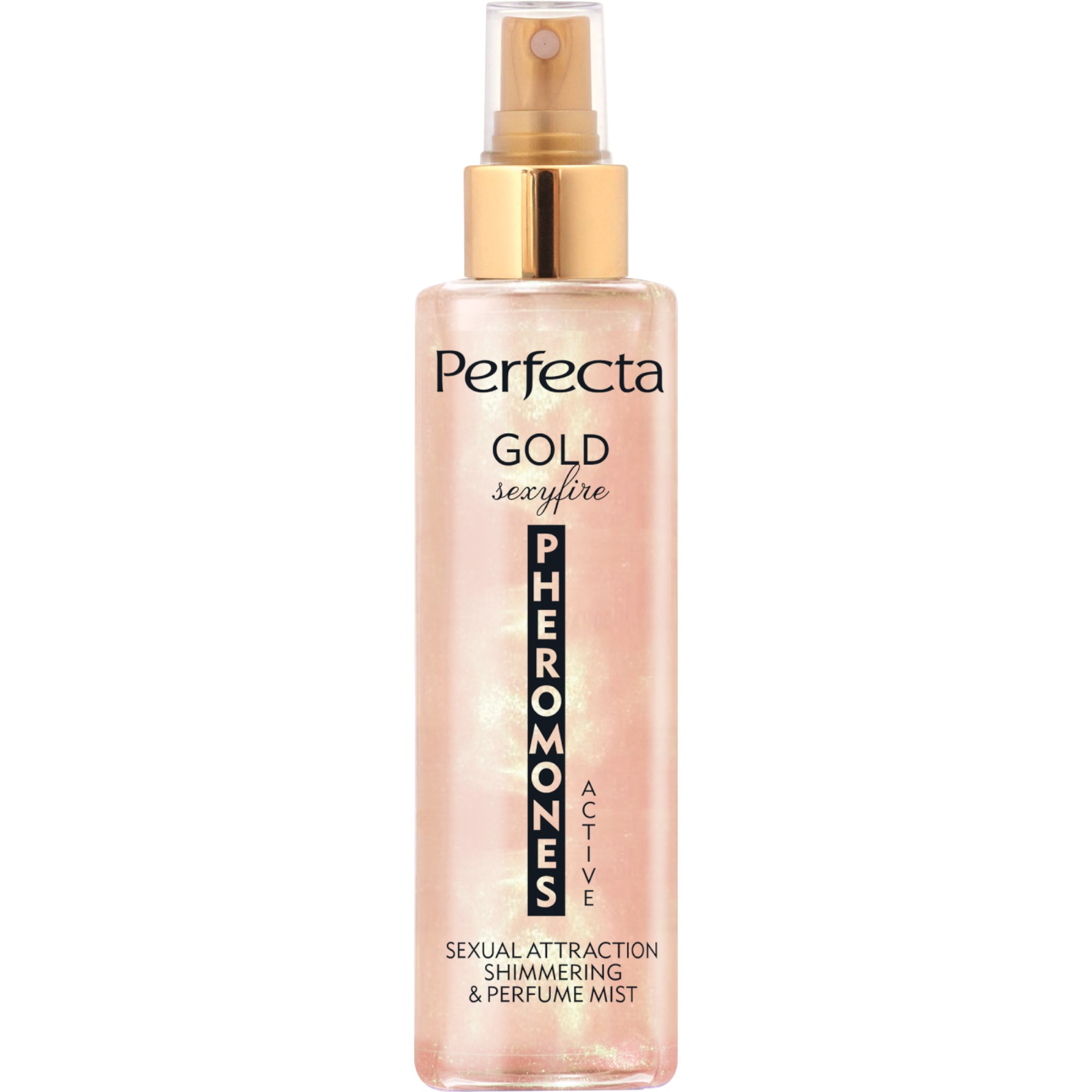 Perfecta Pheromones Active, perfumowana mgiełka do ciała Gold Sexyfire, 200 ml