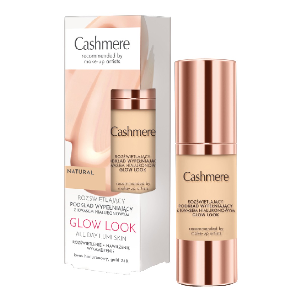 DAX Cashmere Glow Look Fondotinta illuminante riempitivo con acido ialuronico, Naturale