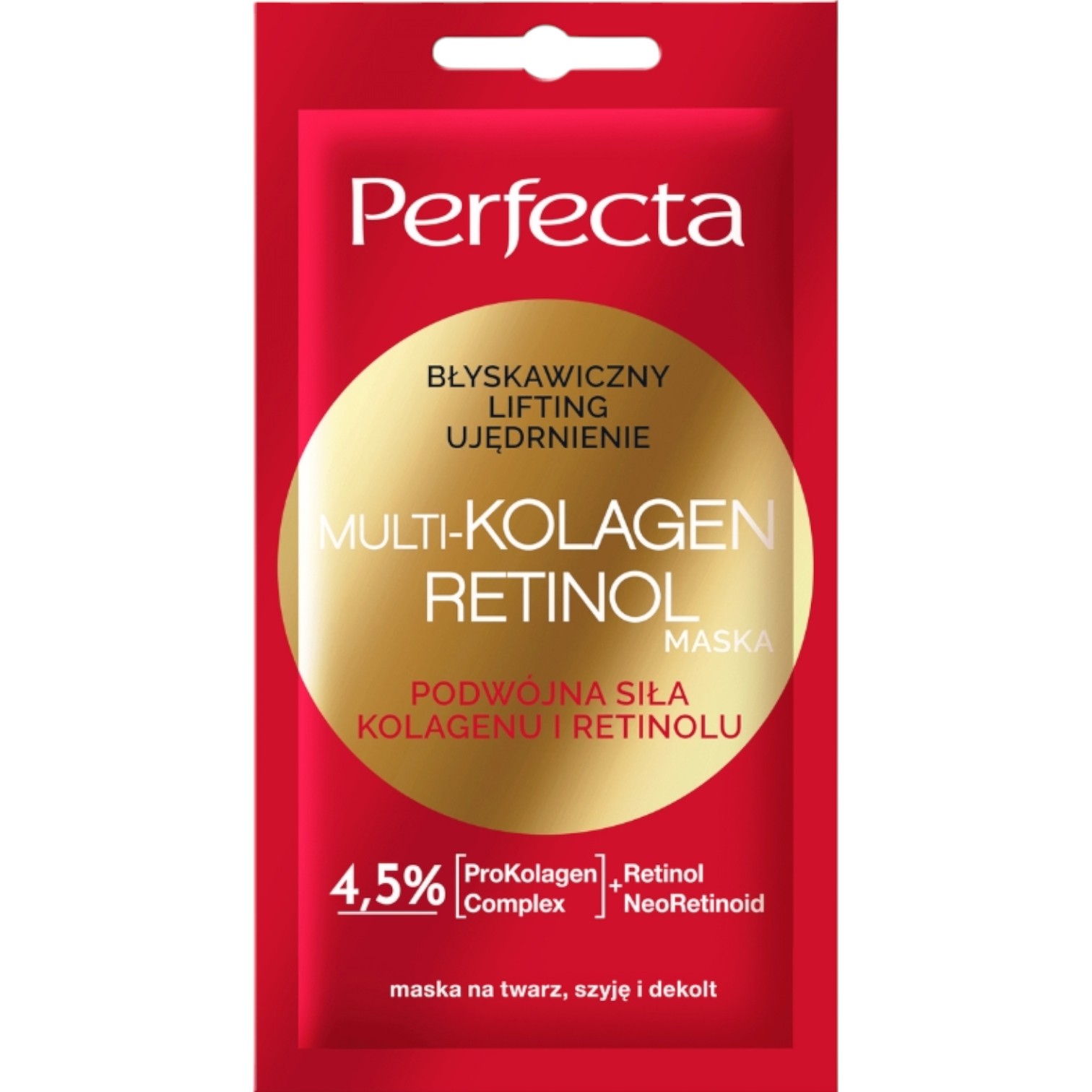Perfecta Multi-Collagene Retinolo Maschera Viso, Doppia Forza di Collagene e Retinolo