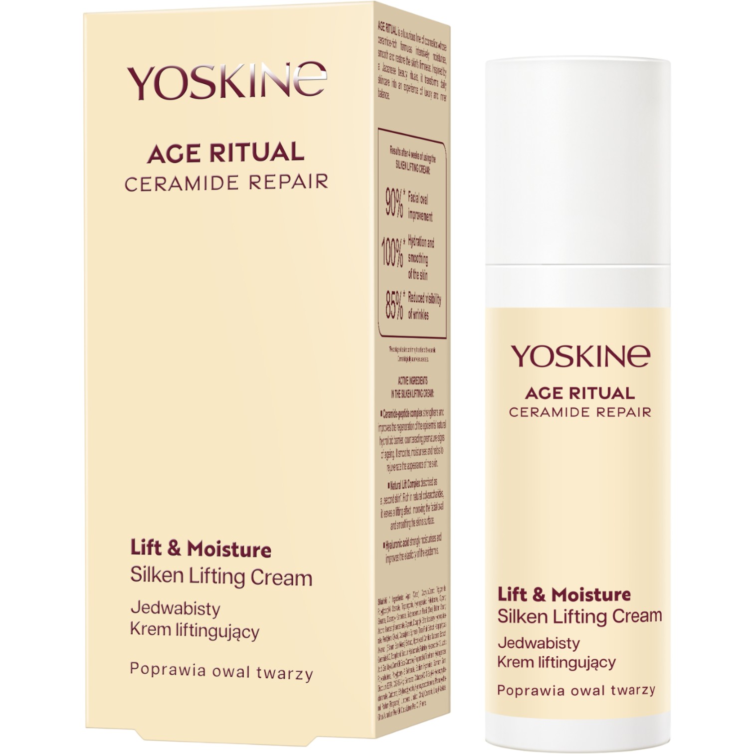 Yoskine Age Ritual Ceramide Repair, Jedwabisty krem liftingujący