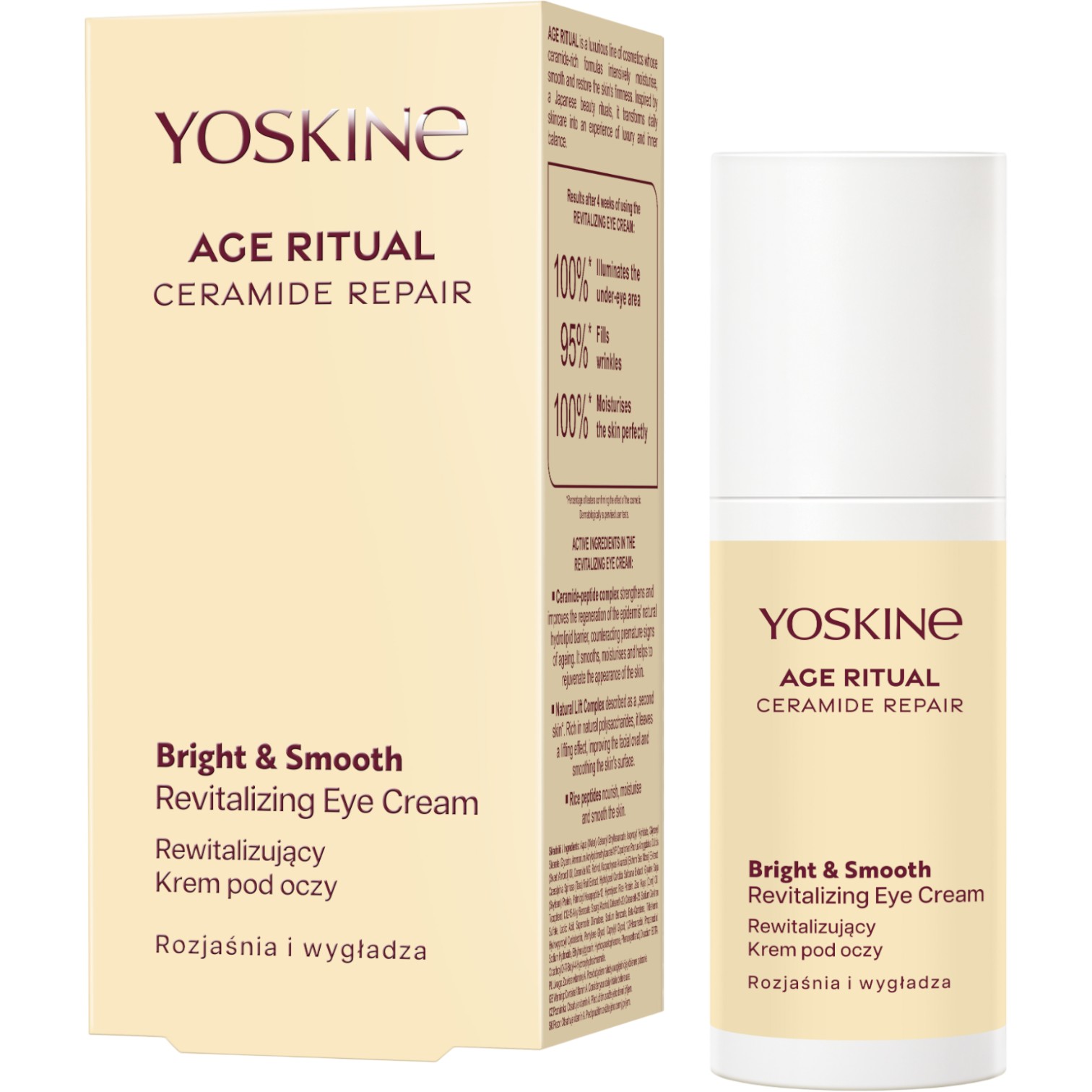 Yoskine Age Ritual Ceramide Repair, Rewitalizujący krem pod oczy 