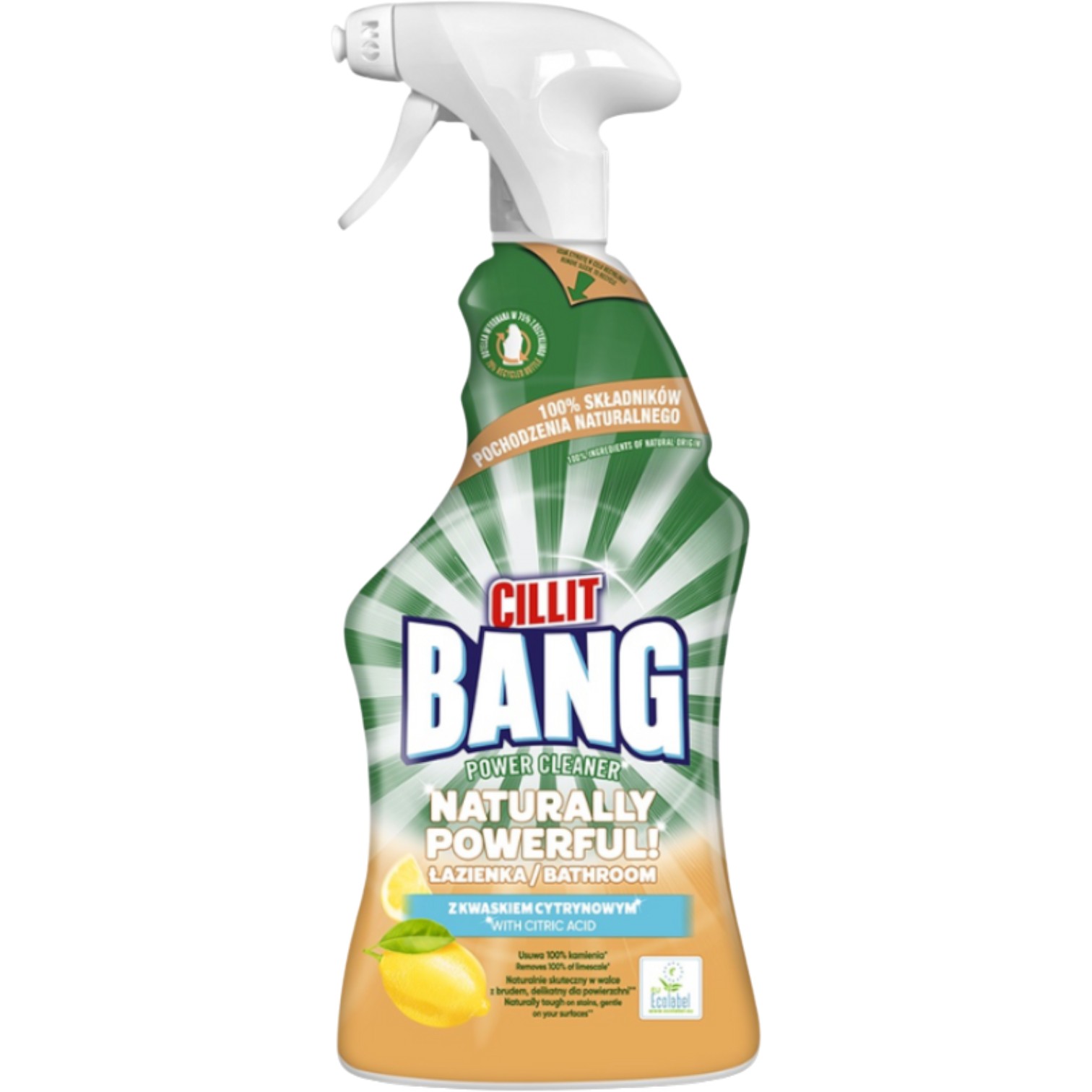 Cillit Bang Naturally Powerful Łazienka spray do czyszczenia, 750 ml