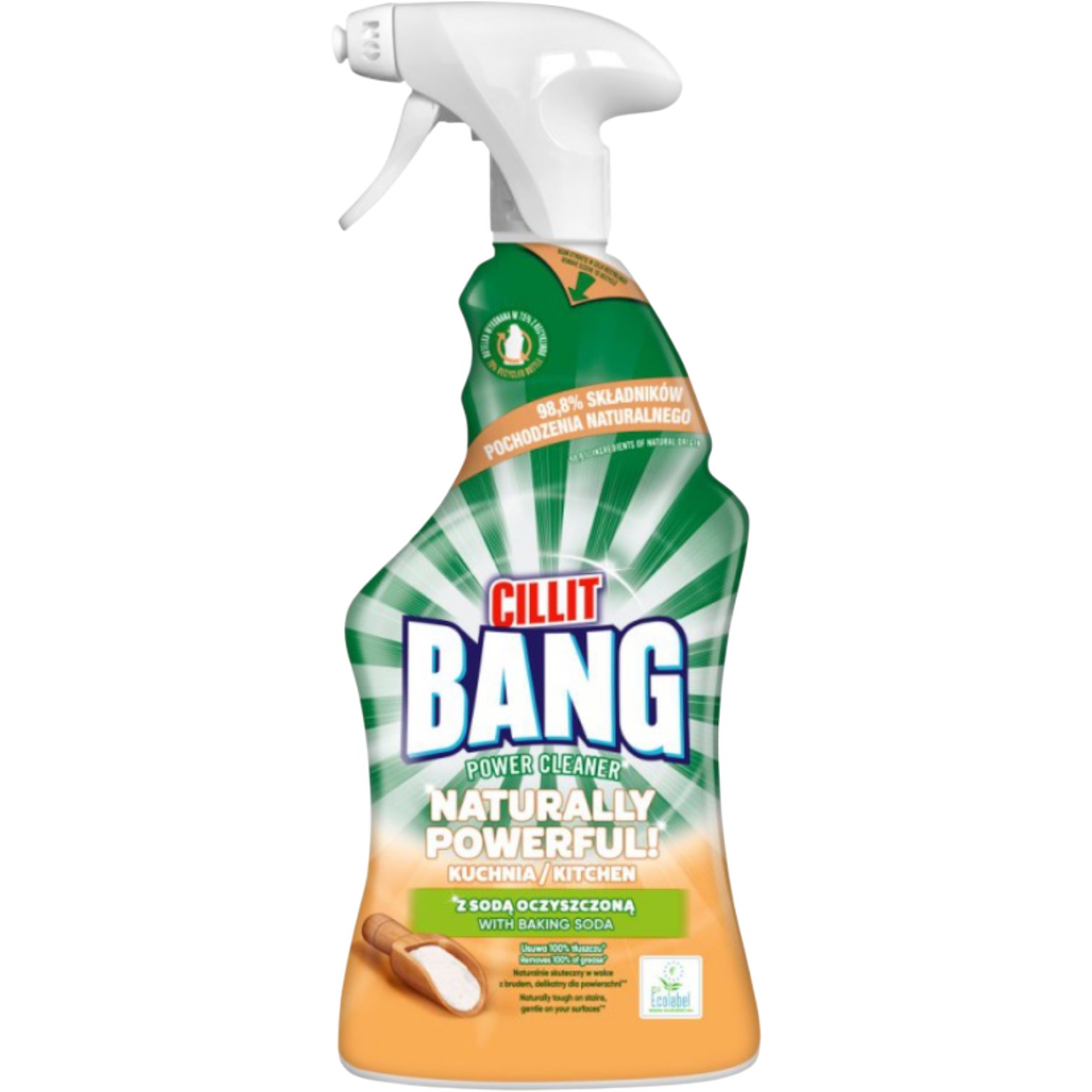 Cillit Bang Naturally Powerful Kuchnia spray do czyszczenia, 750 ml