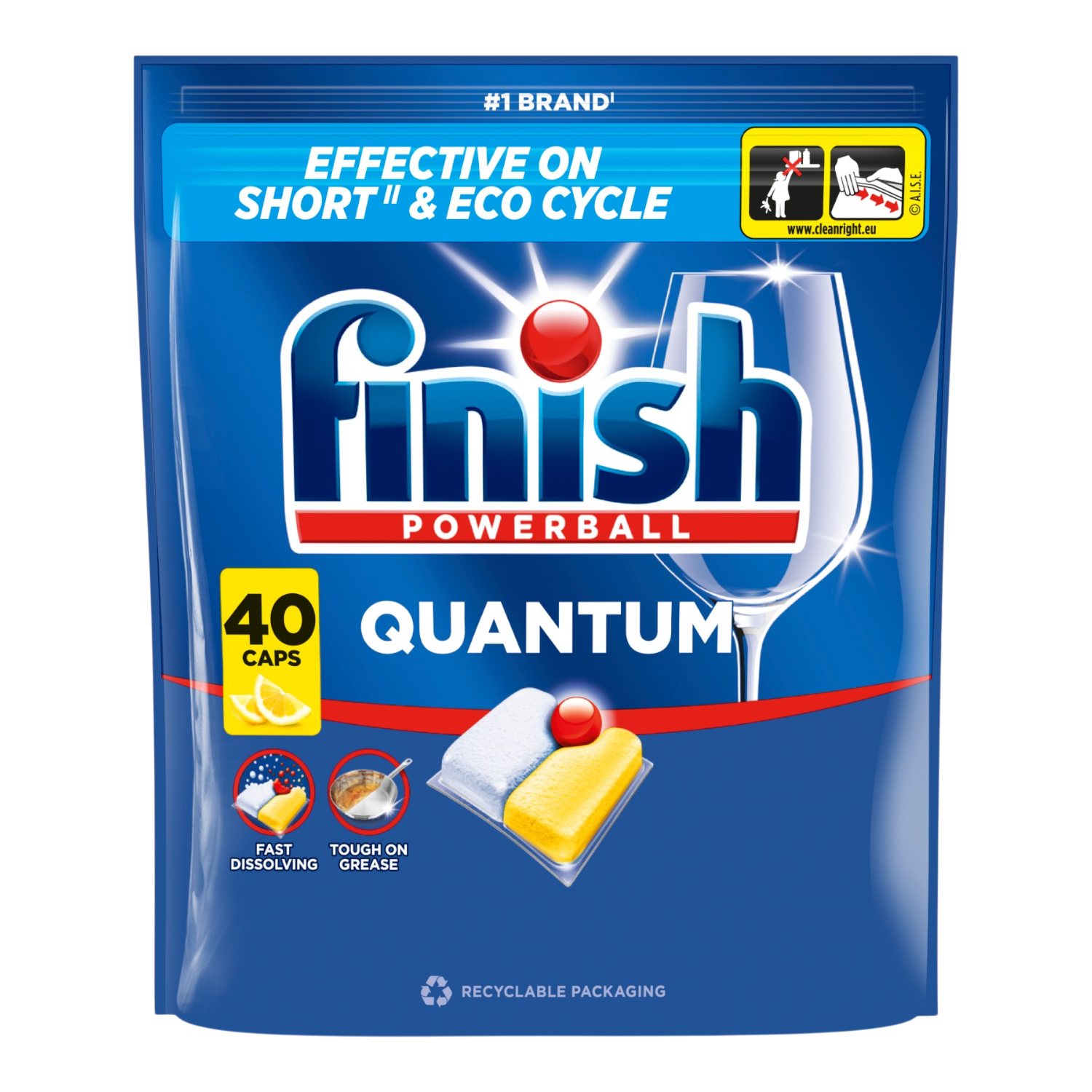 Finish Quantum Kapsułki do zmywarki Lemon 40 szt.