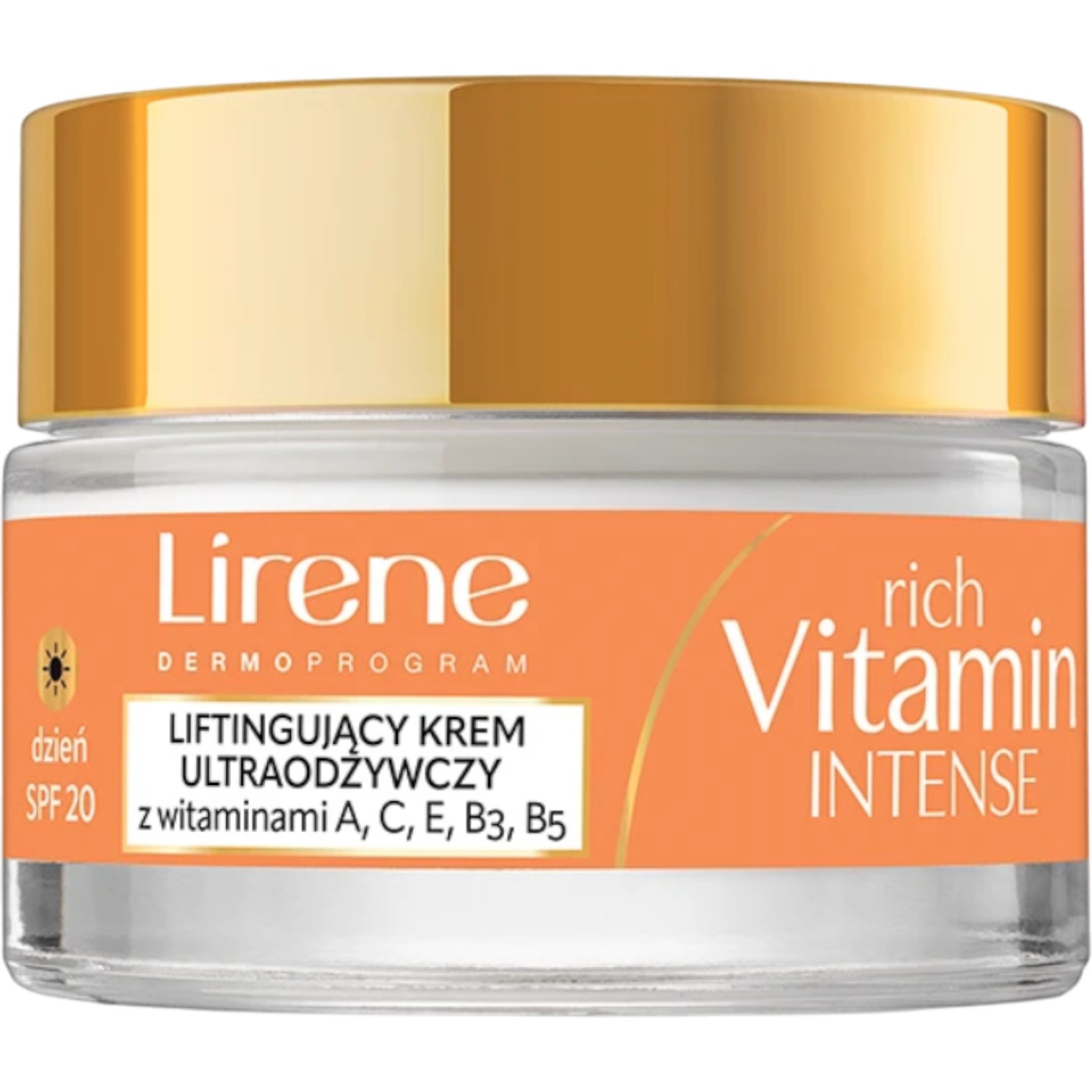 Lirene Crema ultra-nutriente lifting SPF20 con vitamine A, C, E, B3, B5 per il giorno 50+