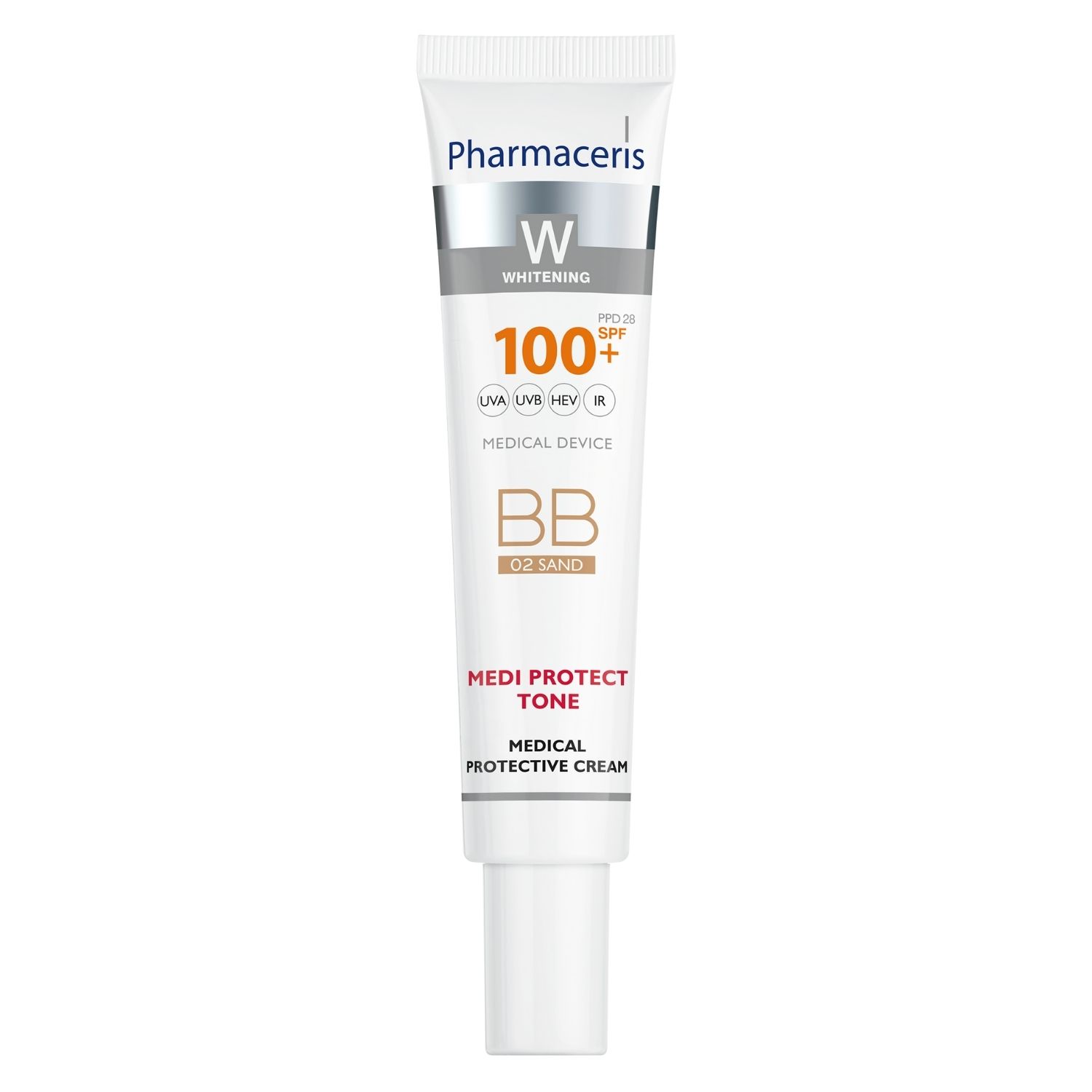 Pharmaceris W Medi Protect Tone Medyczny krem ochronny BB SPF100+ 02, Sand 