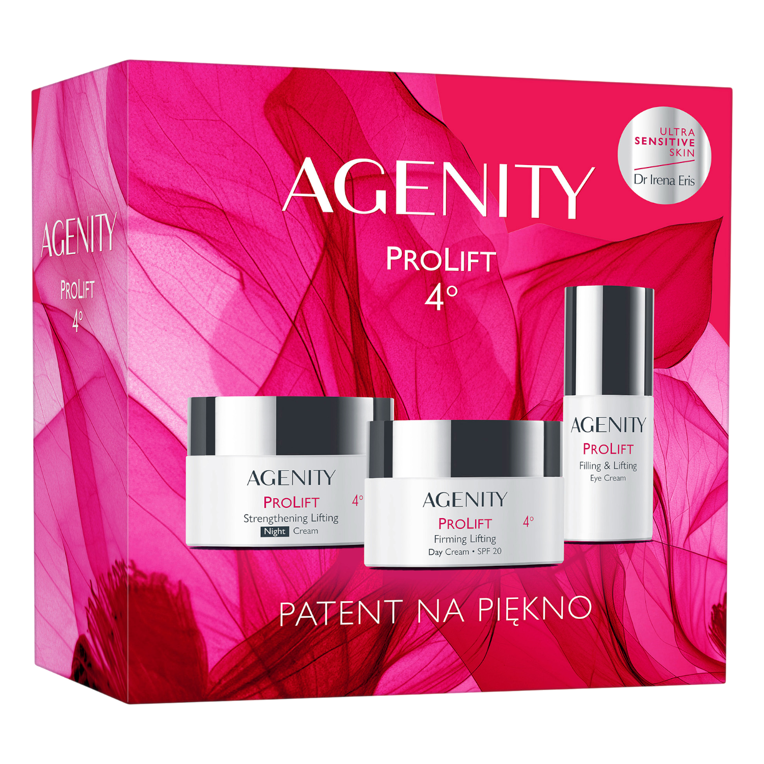 Agenity 4o Prolift (Krem na dzień 50ml + Krem na noc 50ml + Krem pod oczy 15ml)