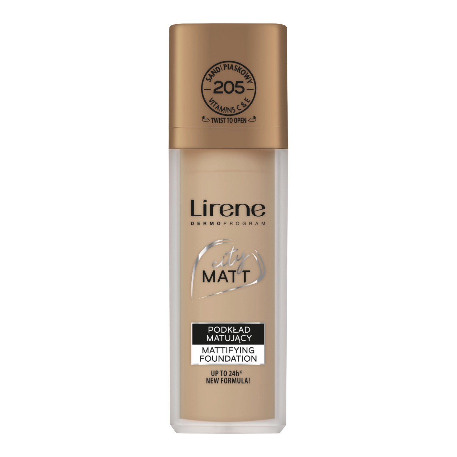 Lirene City Matt Podkład matujący 205 Piaskowy, 30 ml