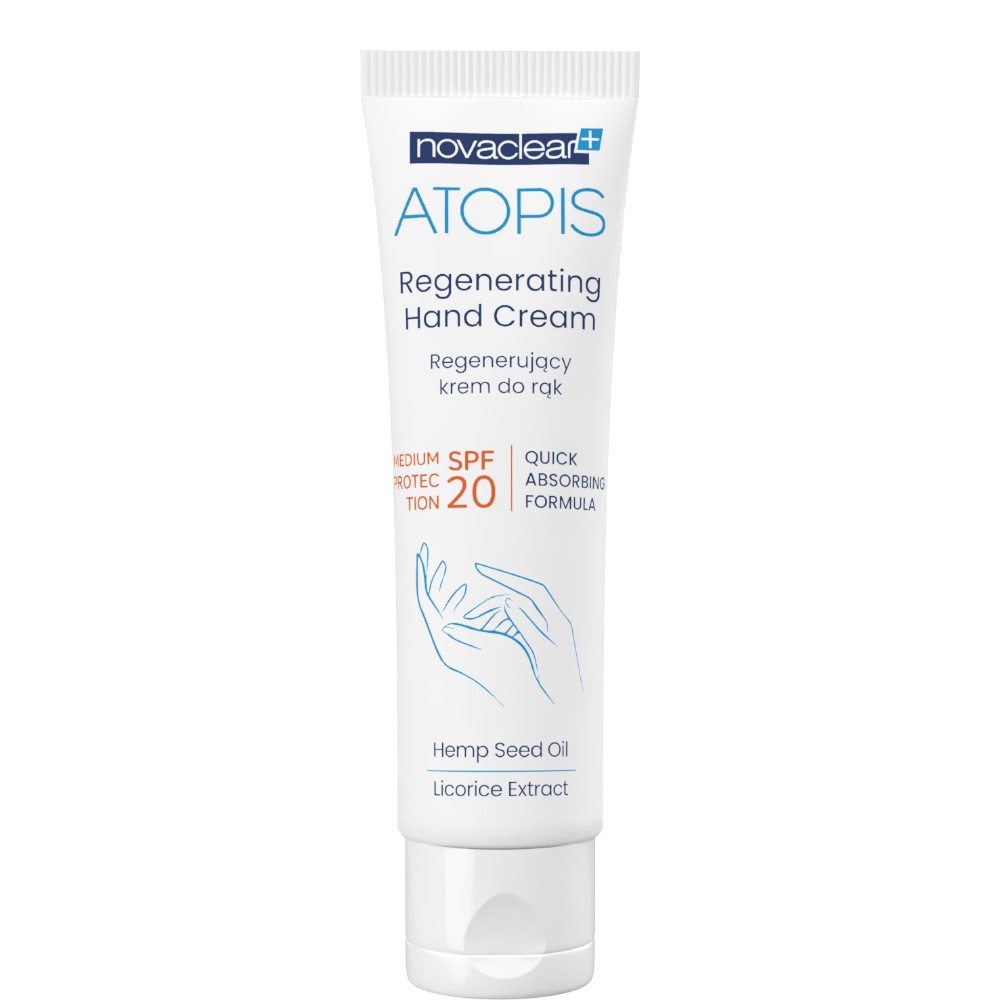 Novaclear Atopis Novaclear Krem do rąk z organicznym olejem konopnym SPF20 