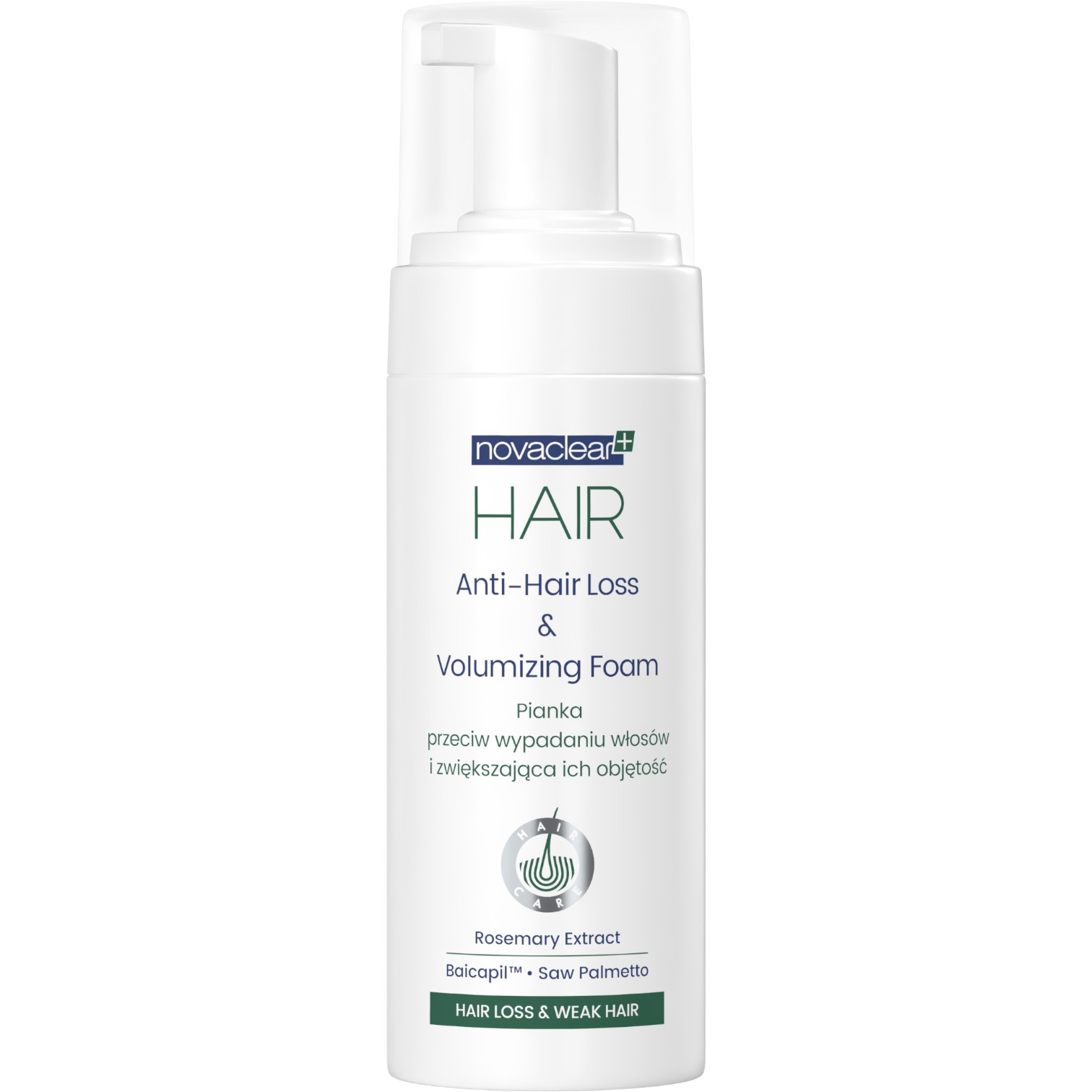 Novaclear Hair Pianka przeciw wypadaniu włosów i zwiększająca ich objętość