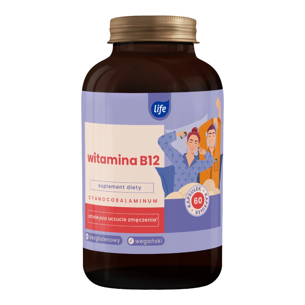 Life Witamina B12 Cyanocobalaminum Kapsułki, 60 szt.