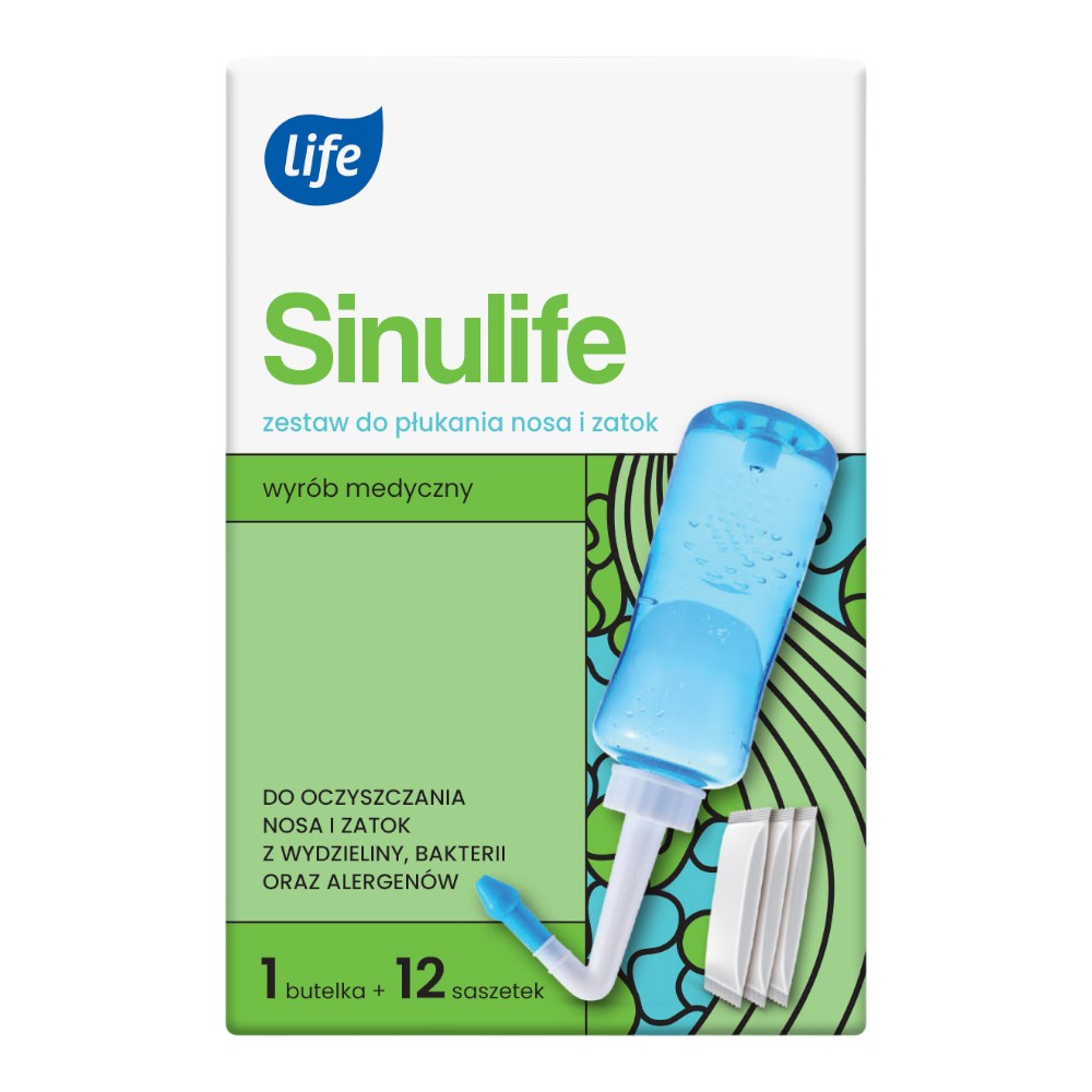Life Sinulife Zestaw do irygacji + 12 sasz.