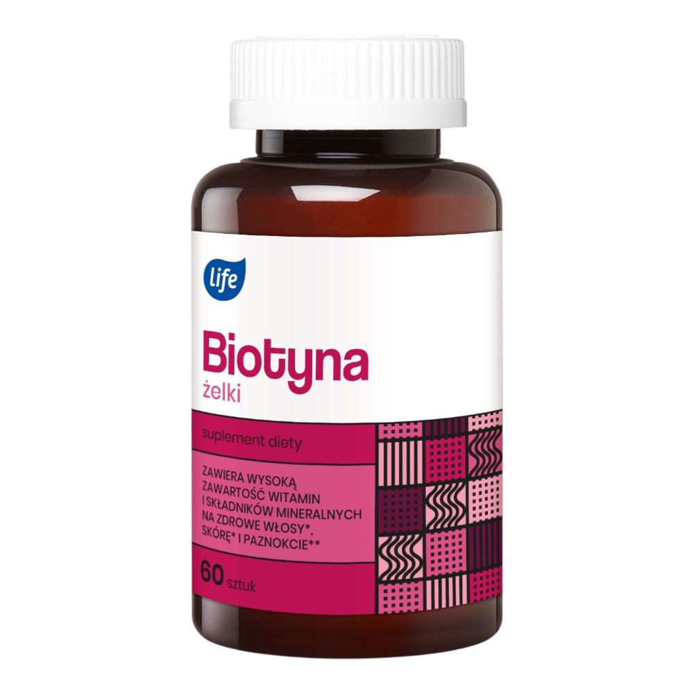 Life Biotyna Żelki pektynowe bez dodatku cukru, 60 szt.