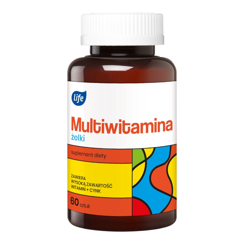 Life Multiwitamina Żelki pektynowe bez dodatku cukru, 60 szt.