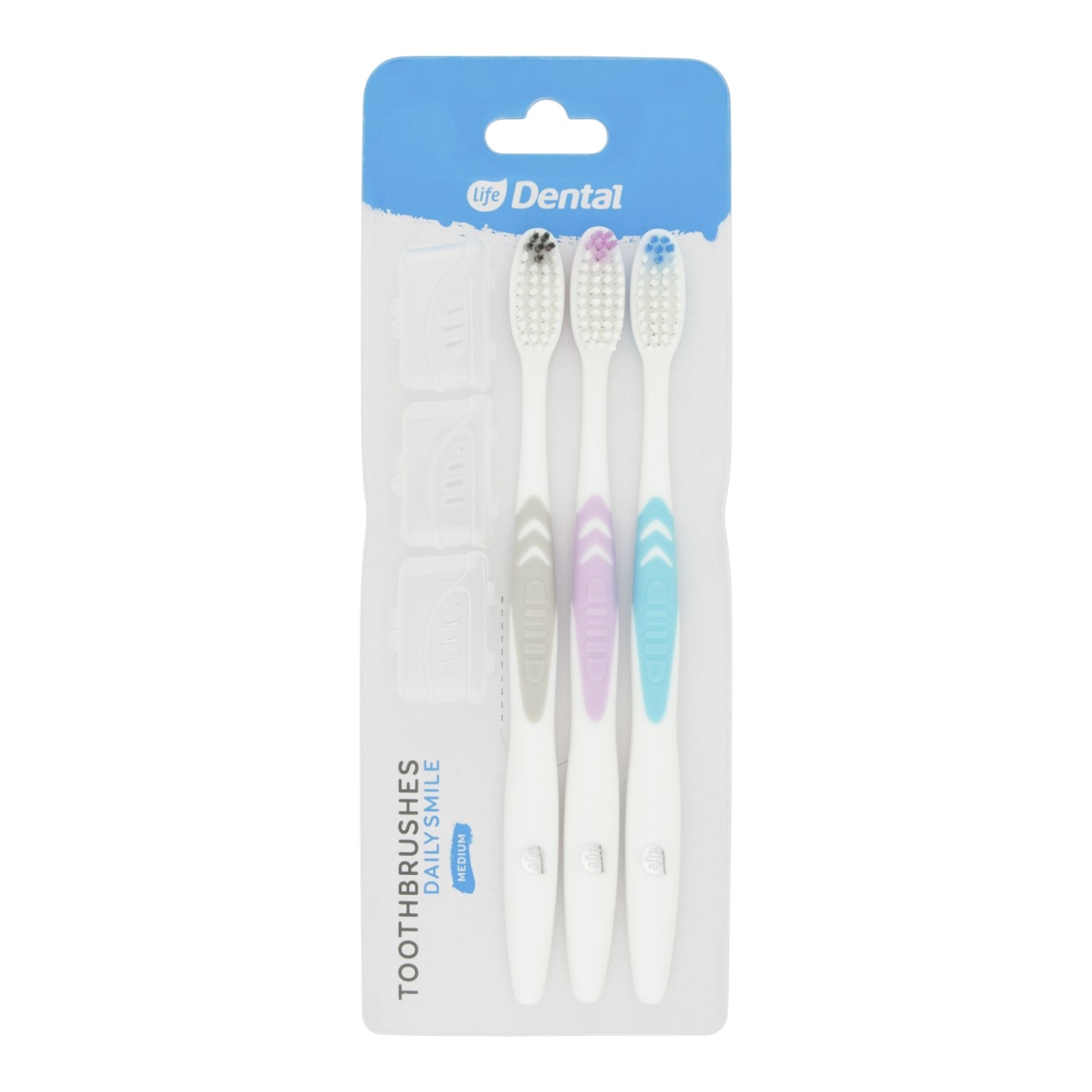 Life Dental Daily Smile Szczoteczki do zębów Medium 3 szt.