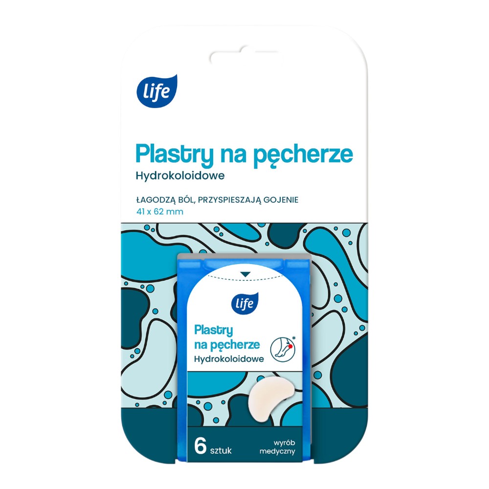 Life Plastry na pęcherze Średnie, 6 szt.