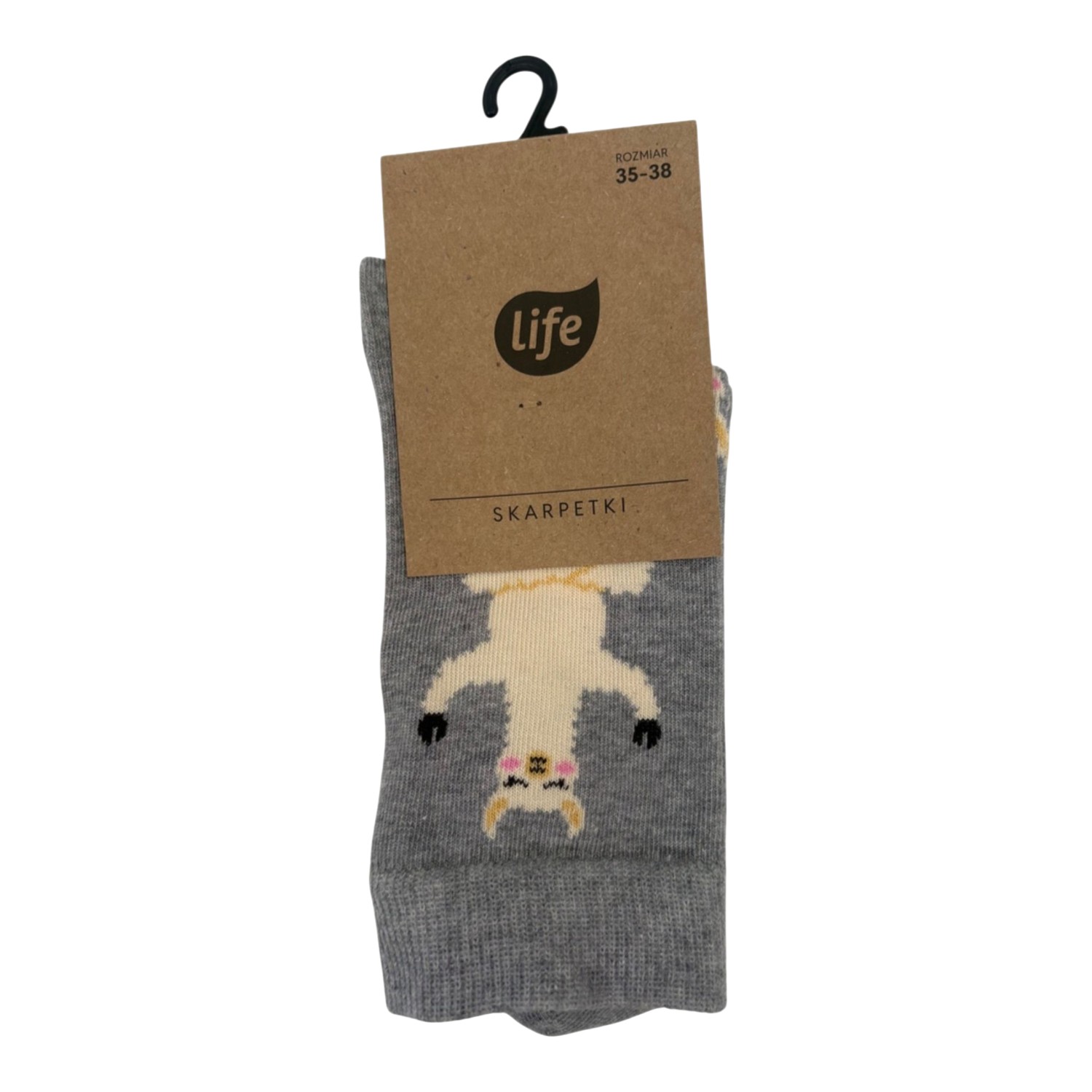 Life Skarpety bawełniane Lama szary, 35-38