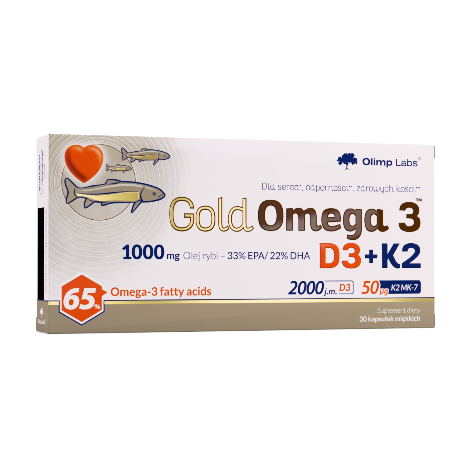 Olimp Gold Omega 3 D3+K2 Kapsułki, 30 szt.